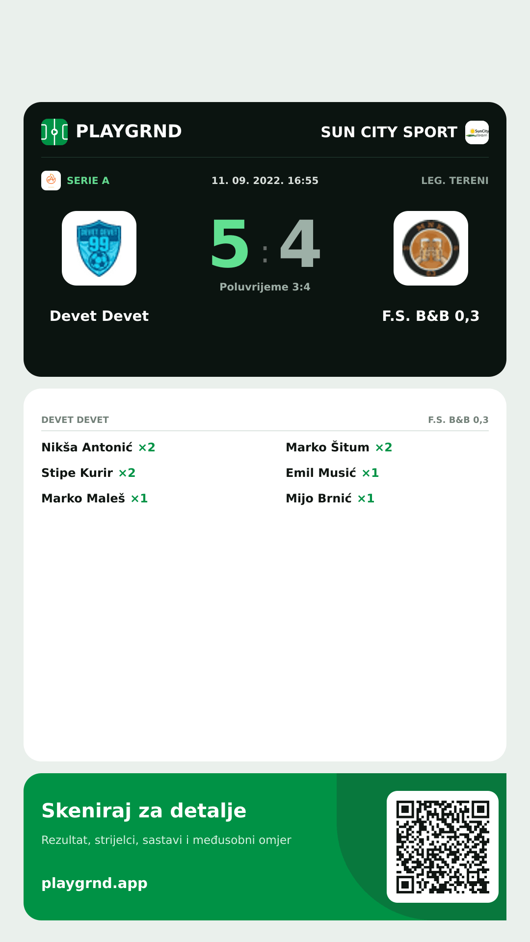 Story slika: Devet Devet 5:4 F.S. B&B 0,3