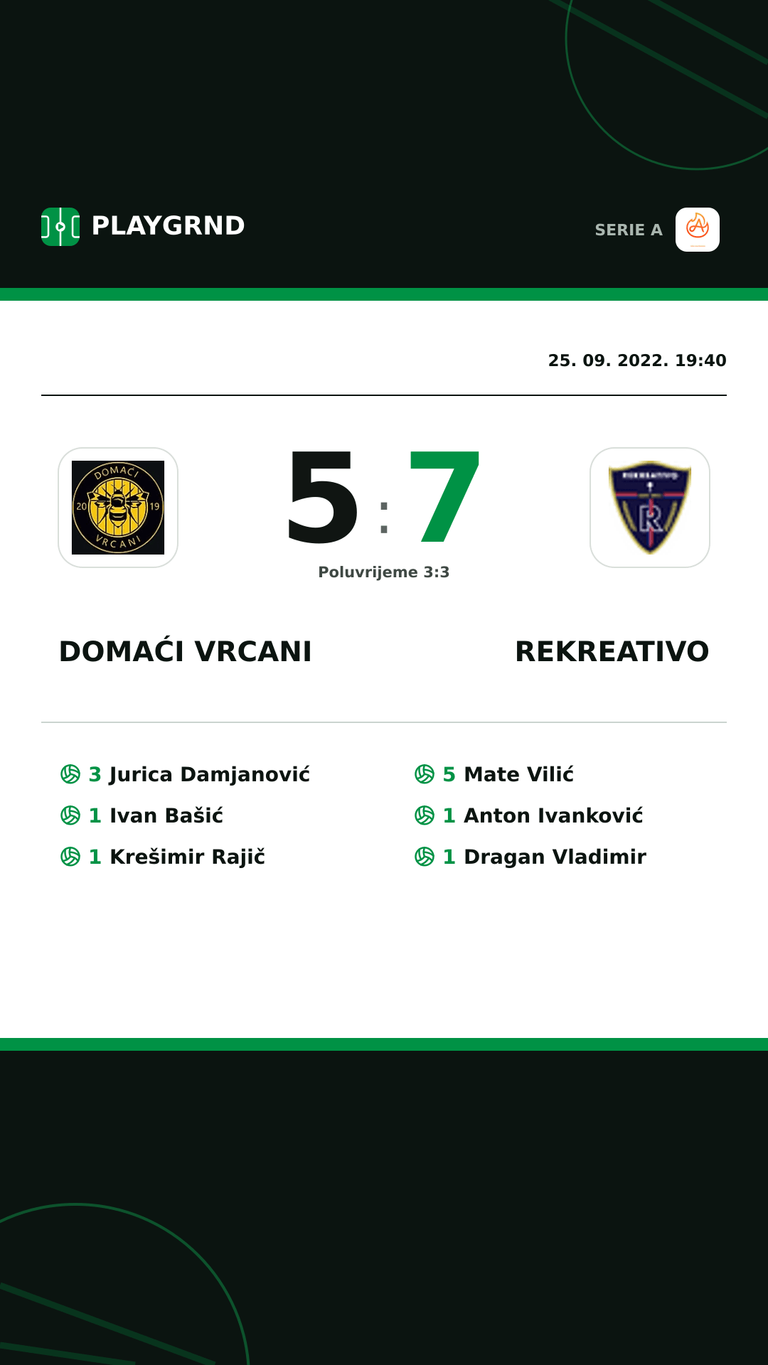 Instagram slika: Domaći Vrcani 5:7 Rekreativo
