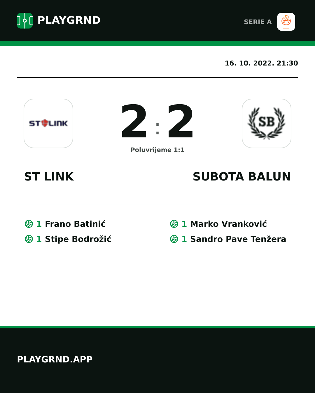 Instagram slika: ST Link 2:2 Subota Balun