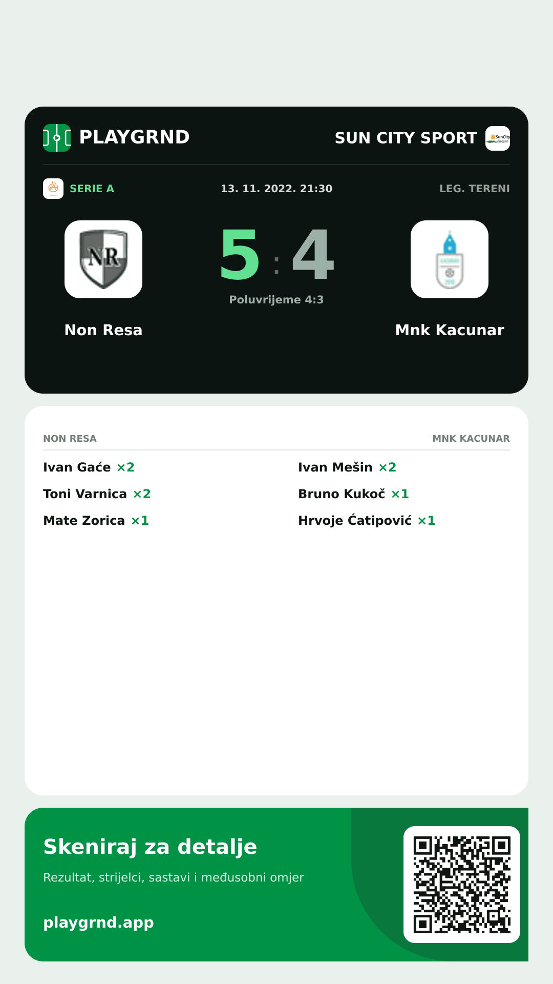 Story slika: Non Resa 5:4 Mnk Kacunar