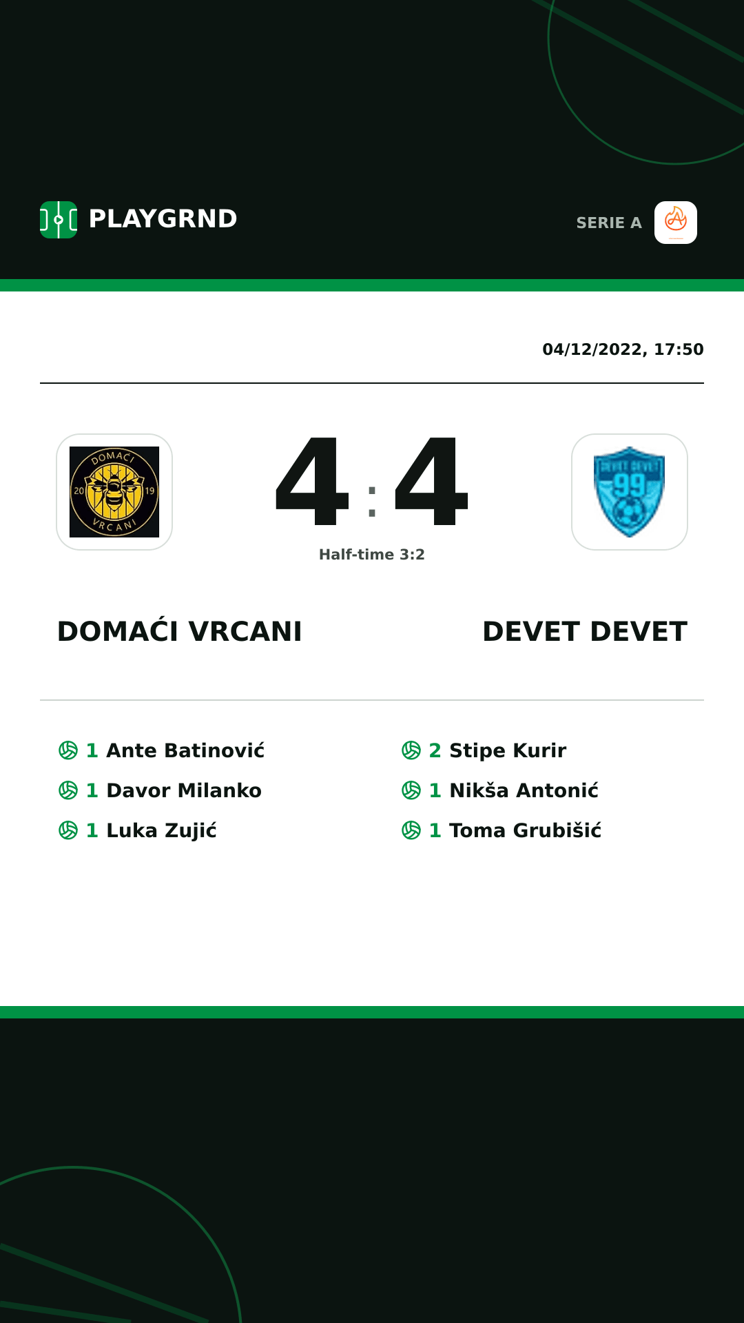 Instagram artwork: Domaći Vrcani 4:4 Devet Devet
