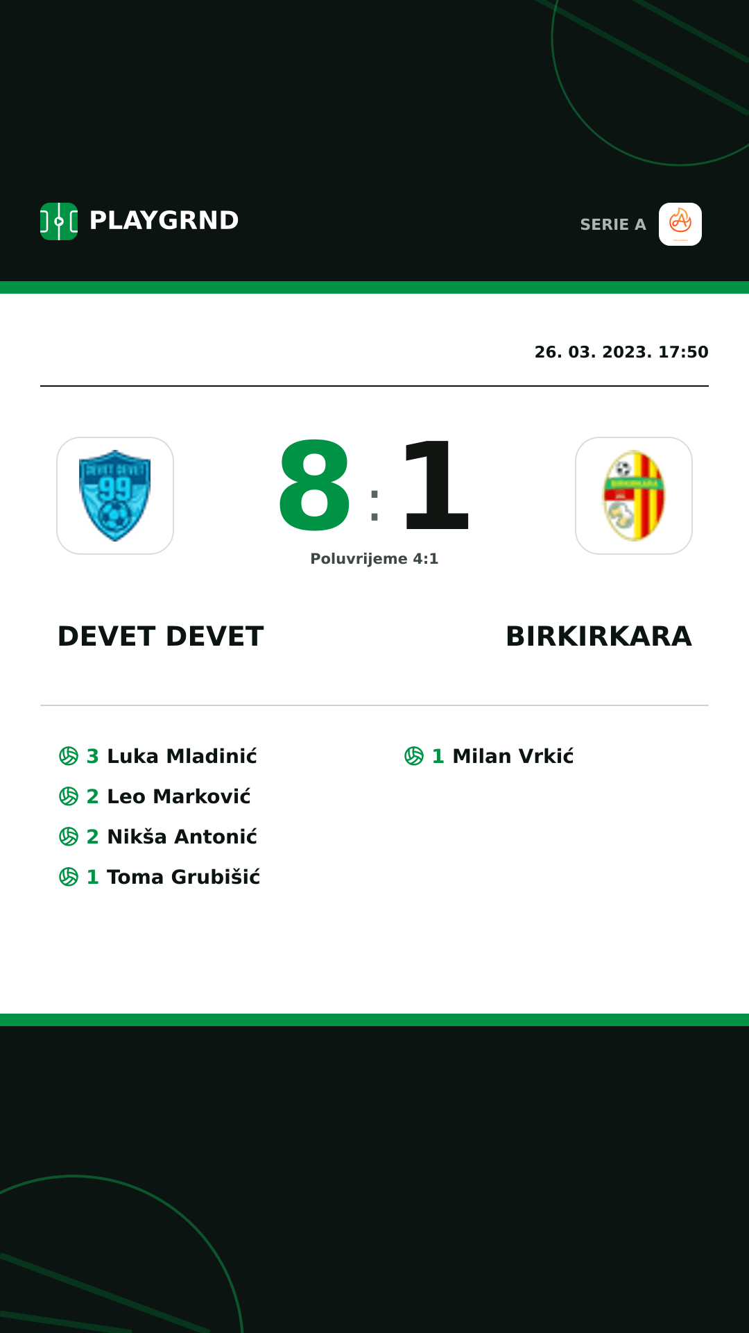Instagram slika: Devet Devet 8:1 Birkirkara