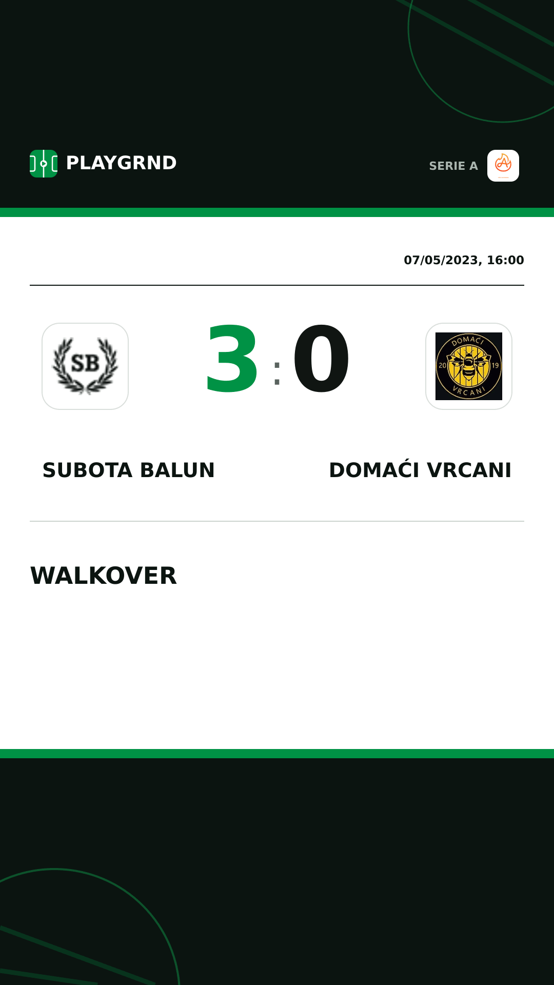 Instagram artwork: Subota Balun 3:0 Domaći Vrcani