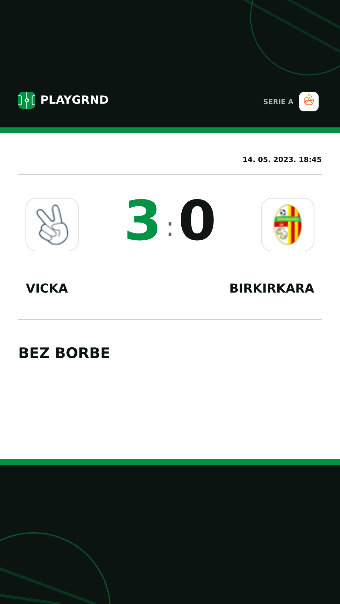Instagram slika: Vicka 3:0 Birkirkara