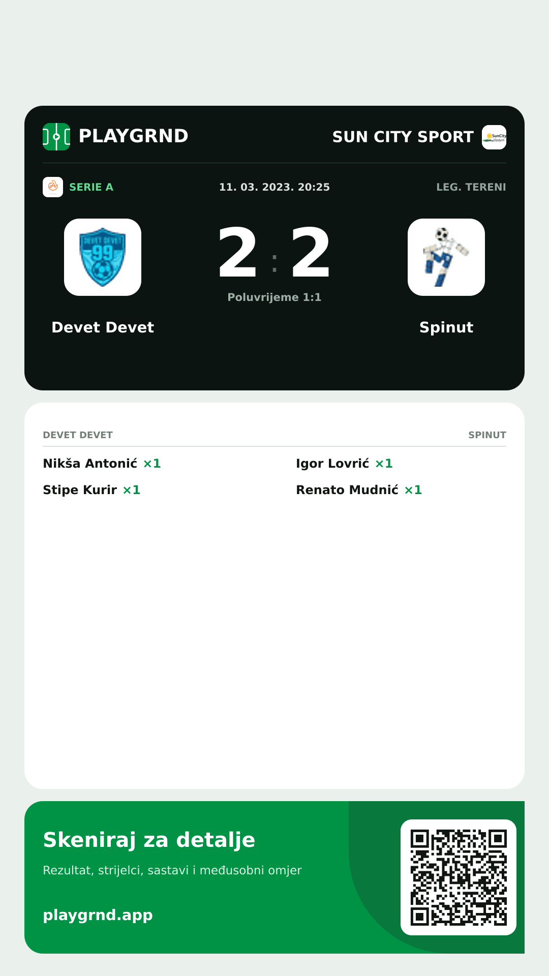 Story slika: Devet Devet 2:2 Spinut