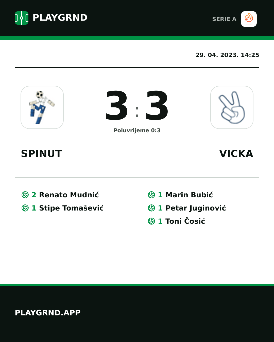 Instagram slika: Spinut 3:3 Vicka
