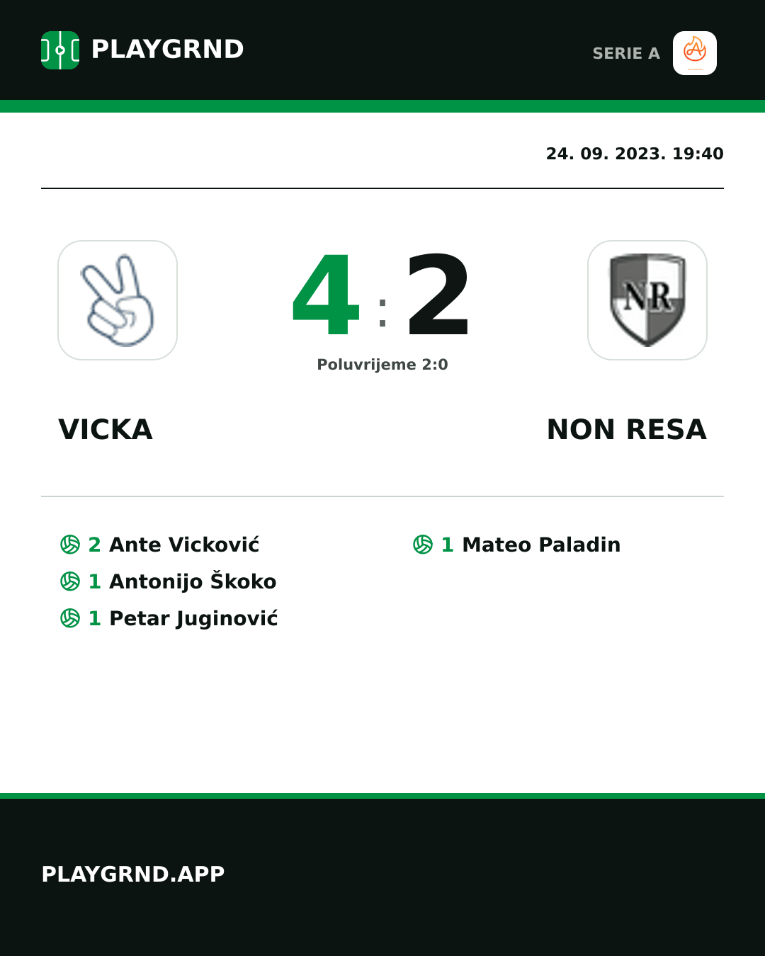 Instagram slika: Vicka 4:2 Non Resa
