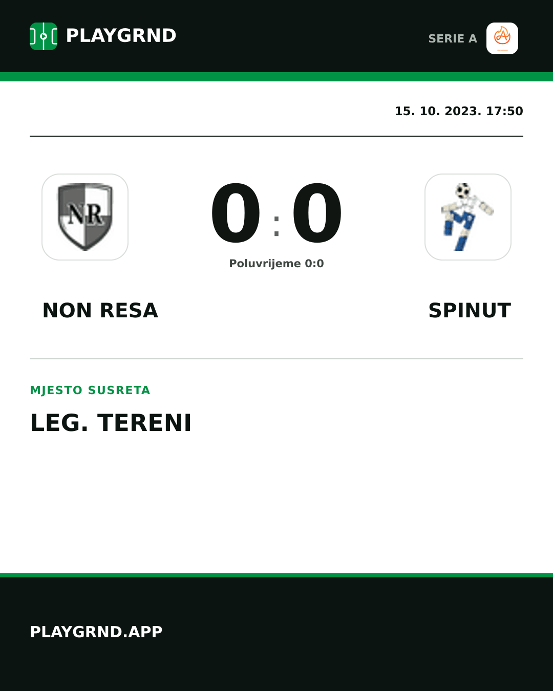 Instagram slika: Non Resa 0:0 Spinut
