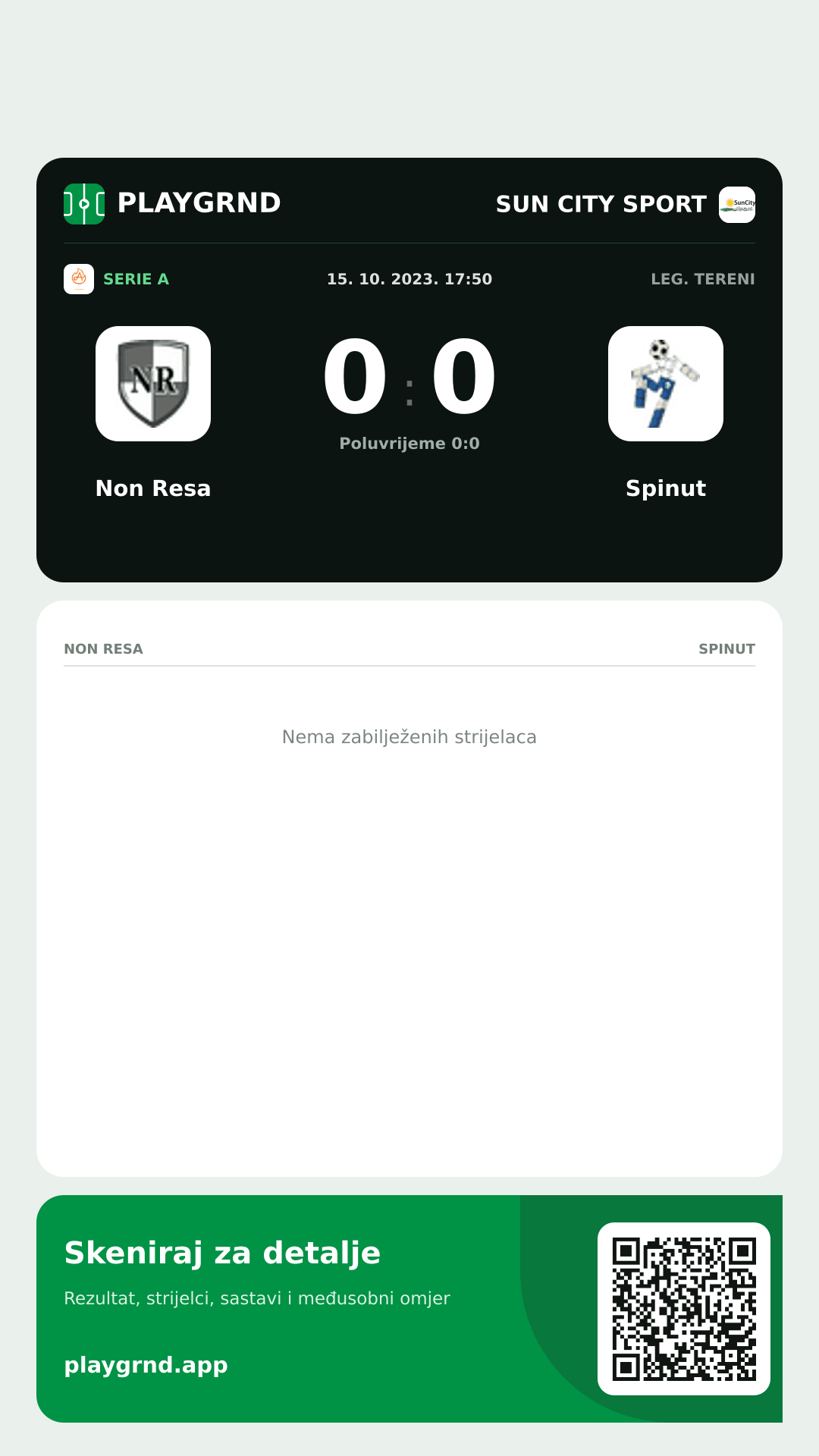 Story image: Non Resa 0:0 Spinut