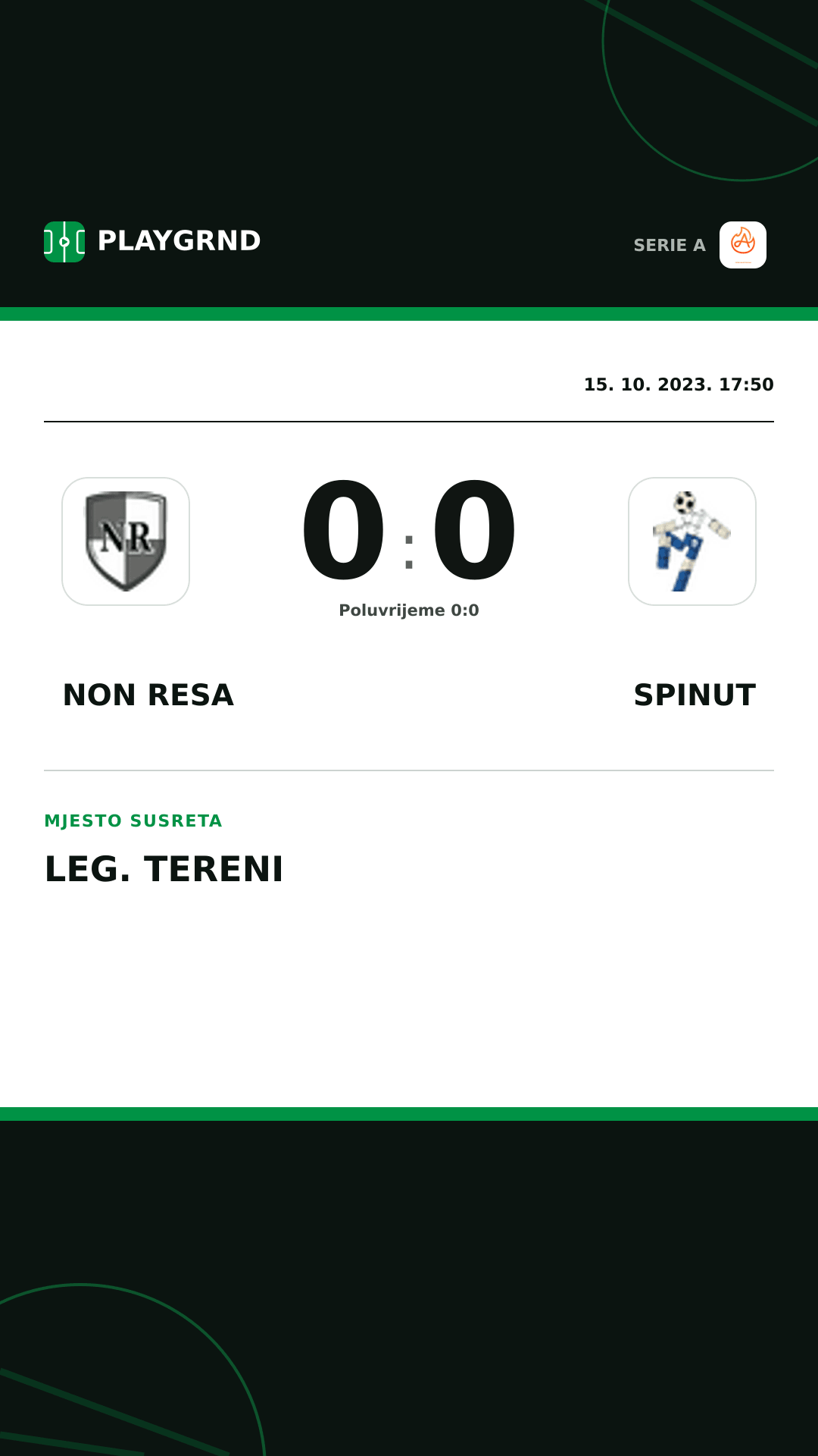 Instagram slika: Non Resa 0:0 Spinut