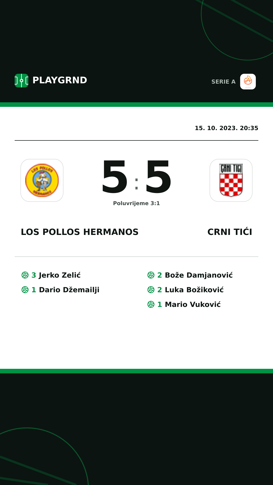 Instagram slika: Los Pollos Hermanos 5:5 Crni Tići
