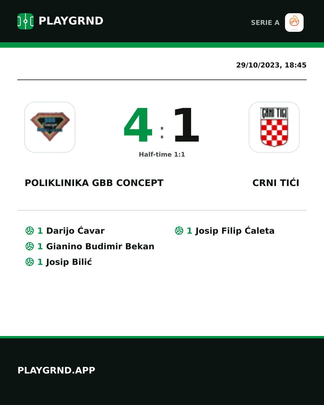 Instagram artwork: Poliklinika GBB Concept 4:1 Crni Tići