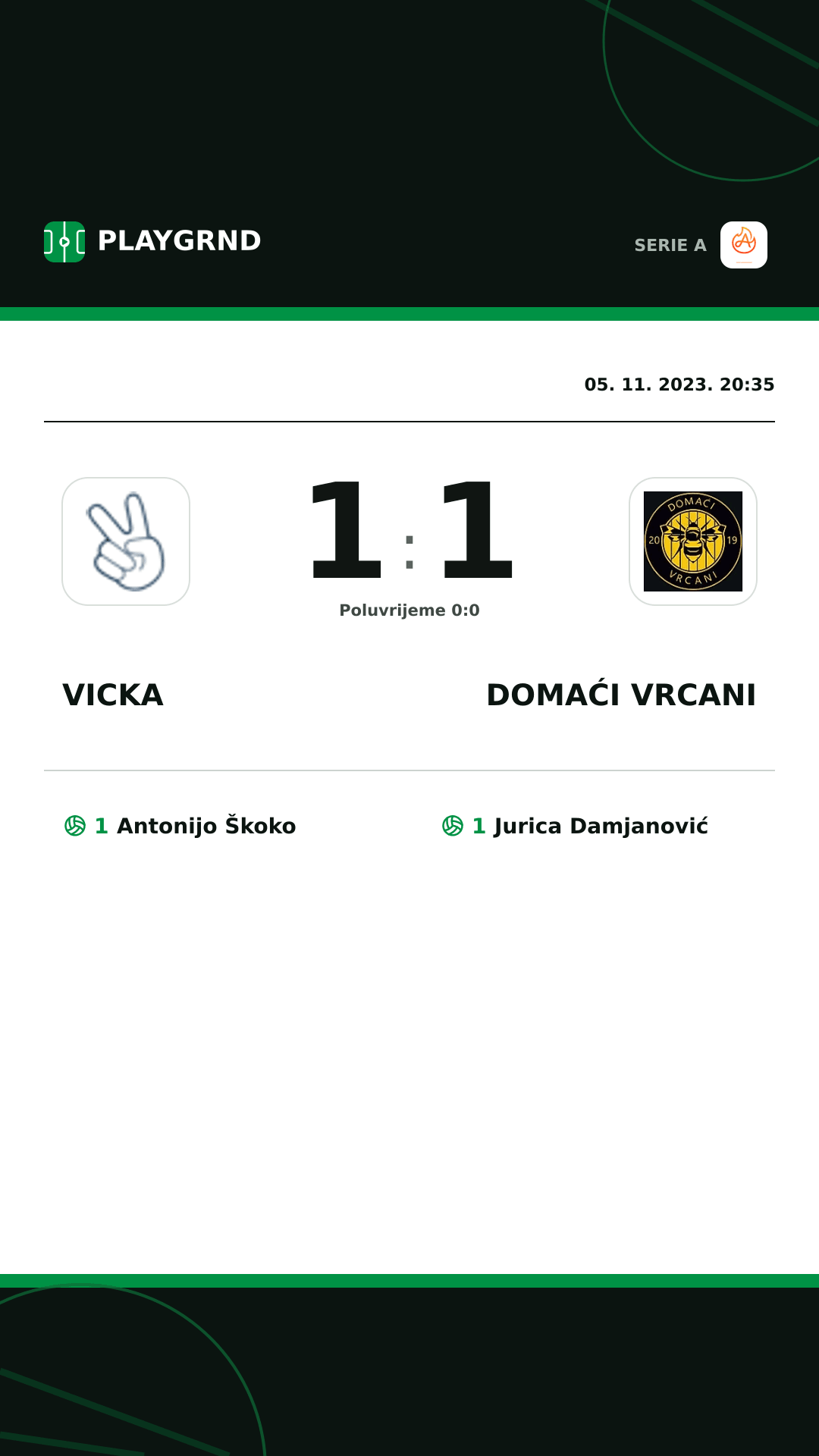 Instagram slika: Vicka 1:1 Domaći Vrcani