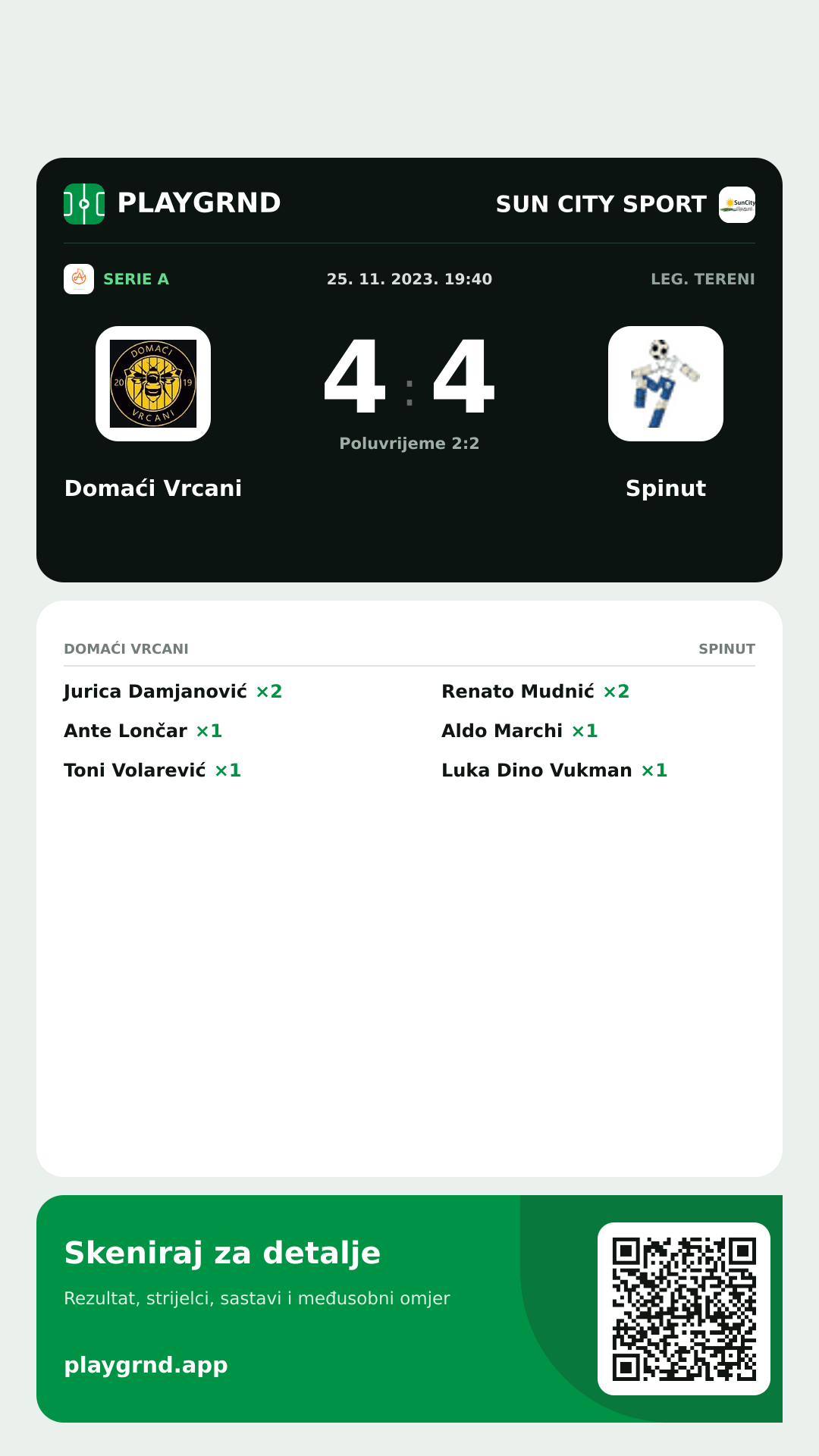 Story slika: Domaći Vrcani 4:4 Spinut