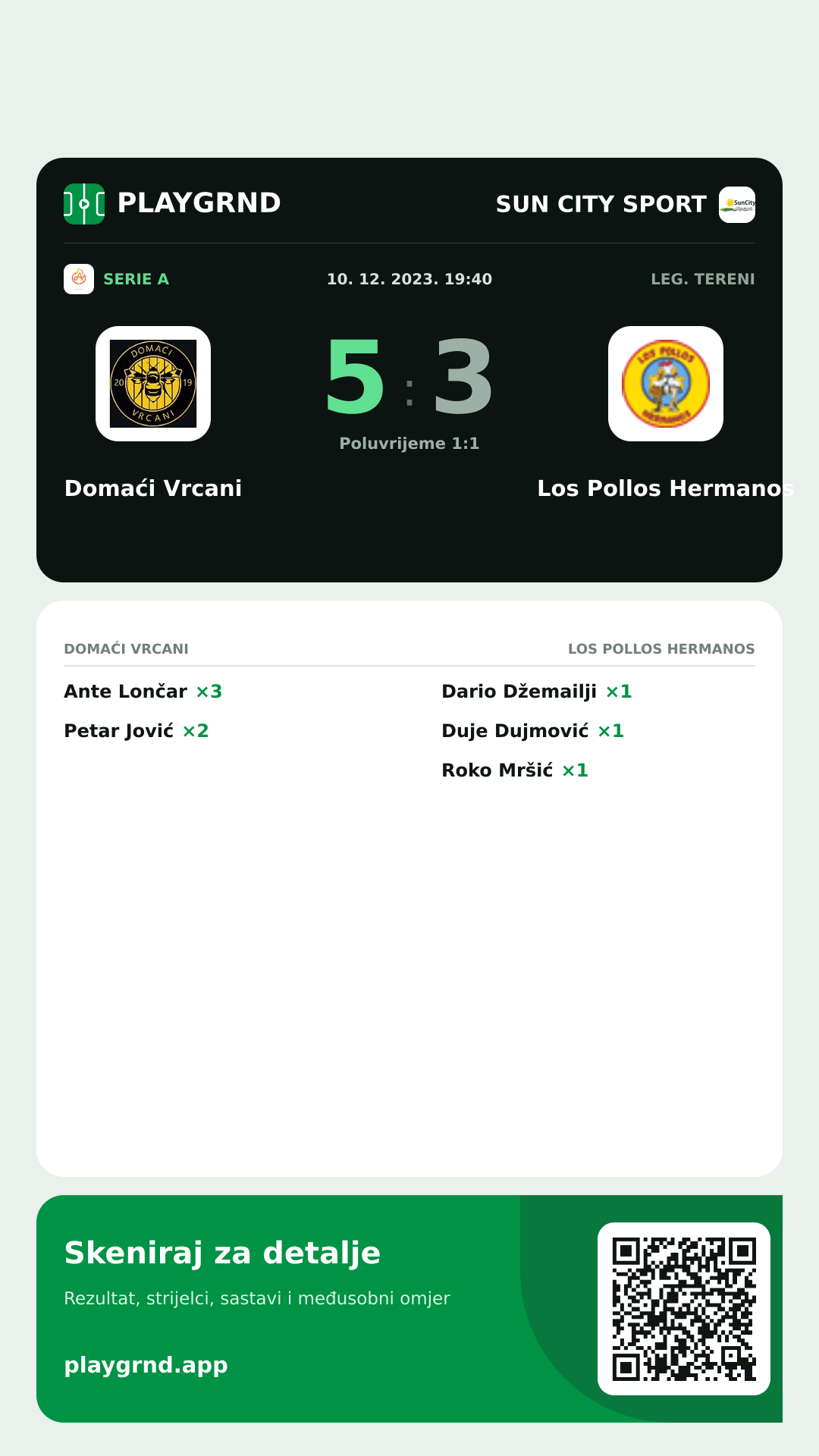 Story slika: Domaći Vrcani 5:3 Los Pollos Hermanos