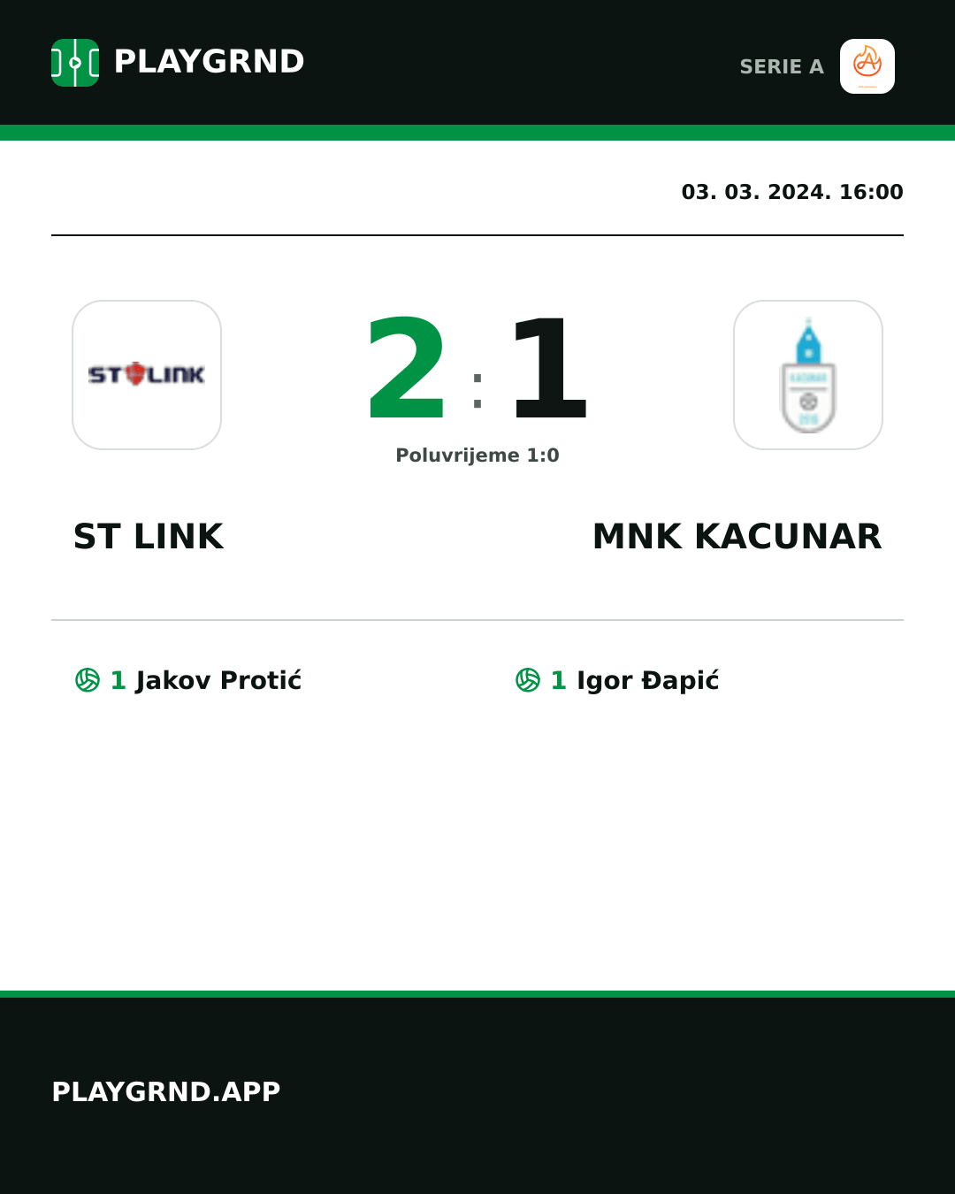 Instagram slika: ST Link 2:1 Mnk Kacunar