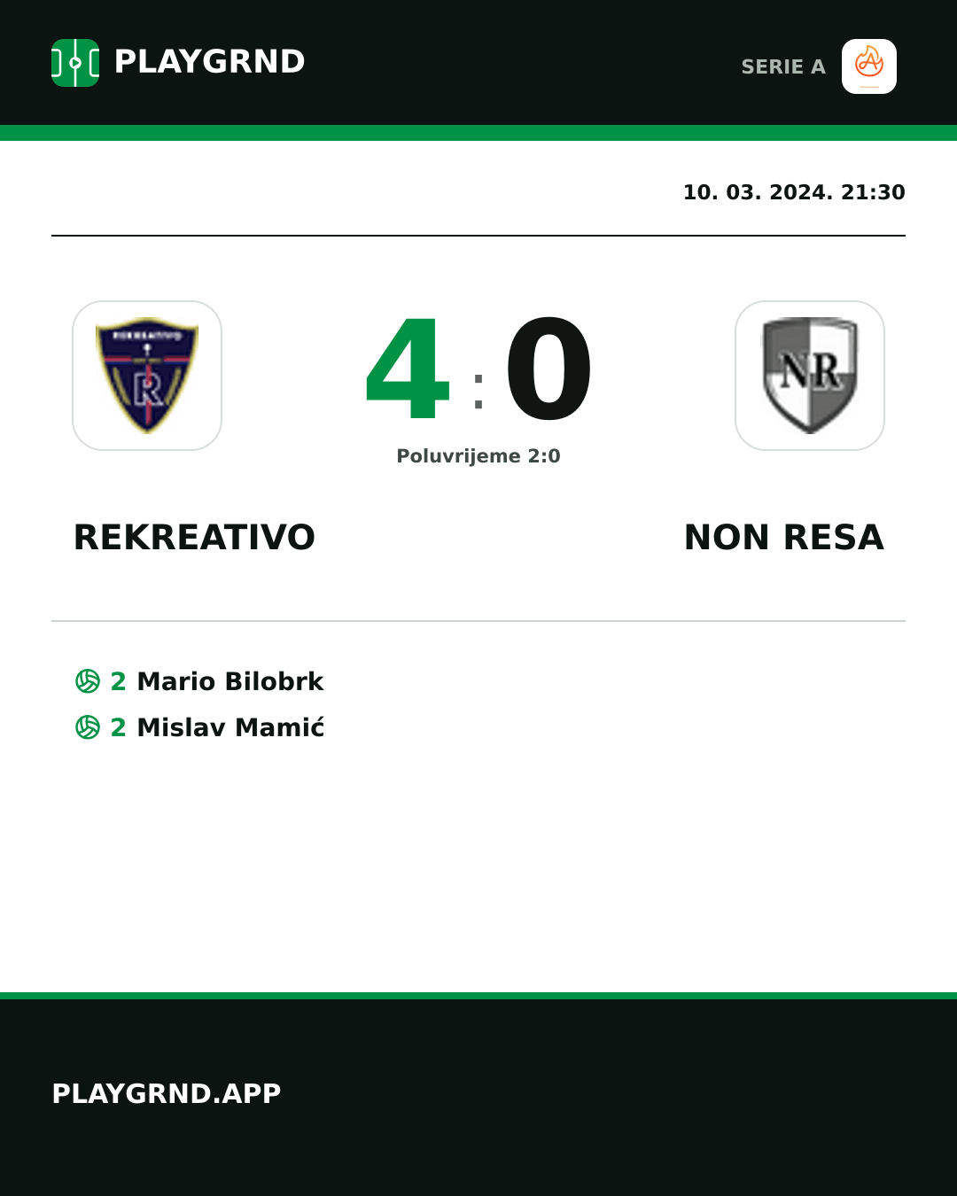 Instagram slika: Rekreativo 4:0 Non Resa