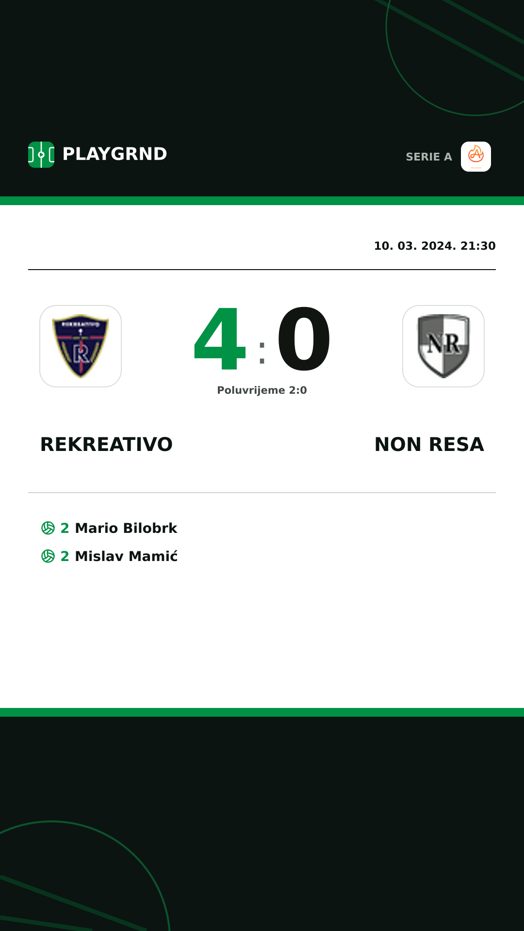 Instagram slika: Rekreativo 4:0 Non Resa
