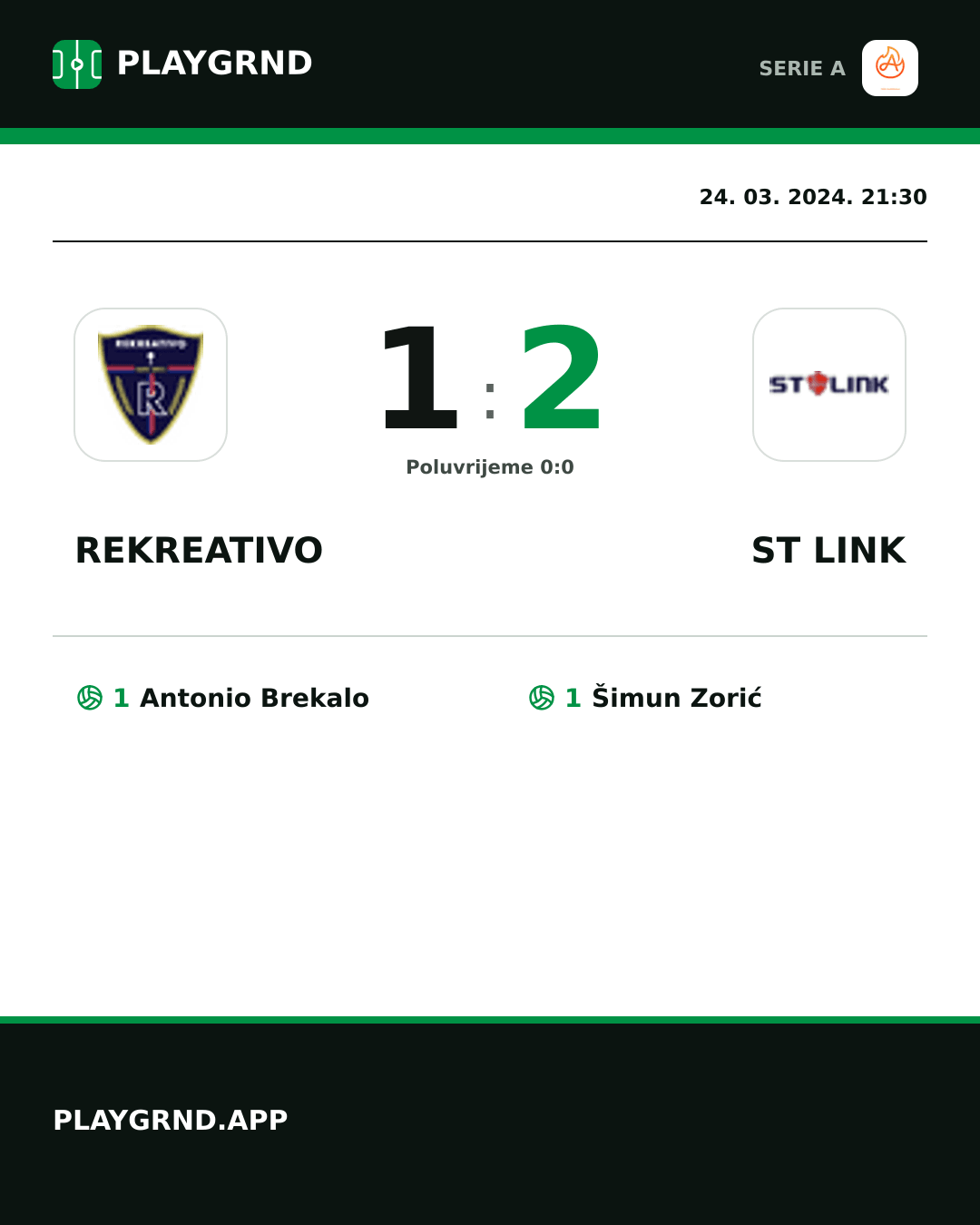 Instagram slika: Rekreativo 1:2 ST Link