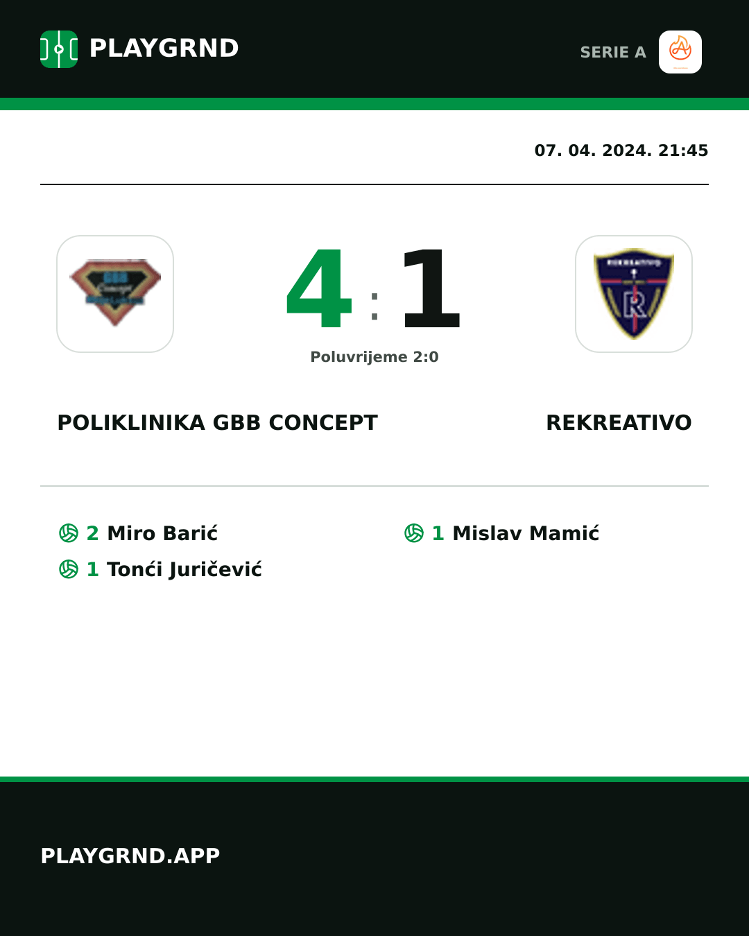 Instagram slika: Poliklinika GBB Concept 4:1 Rekreativo