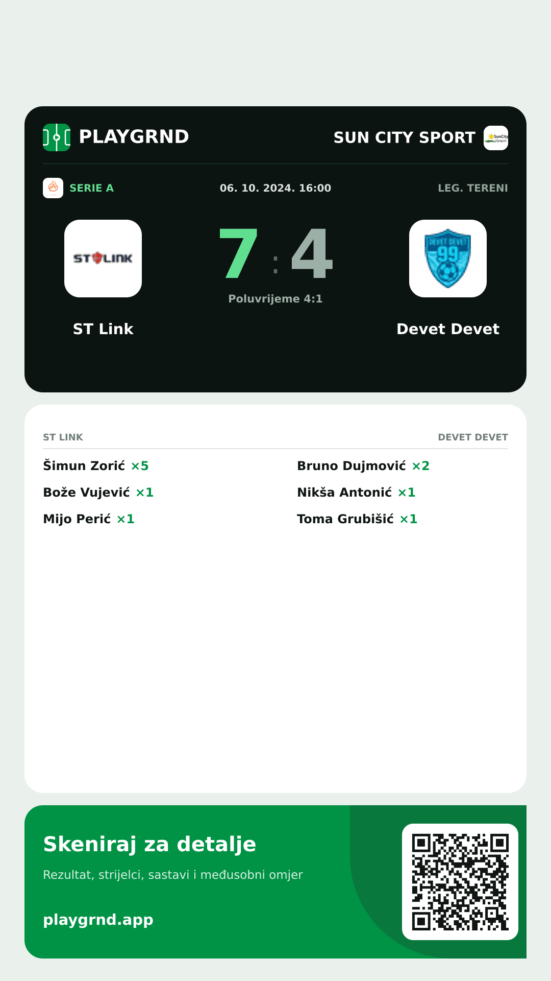 Story slika: ST Link 7:4 Devet Devet