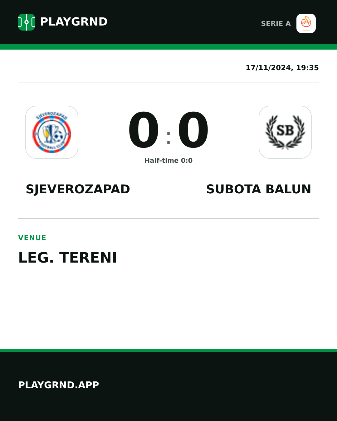 Instagram artwork: Sjeverozapad 0:0 Subota Balun