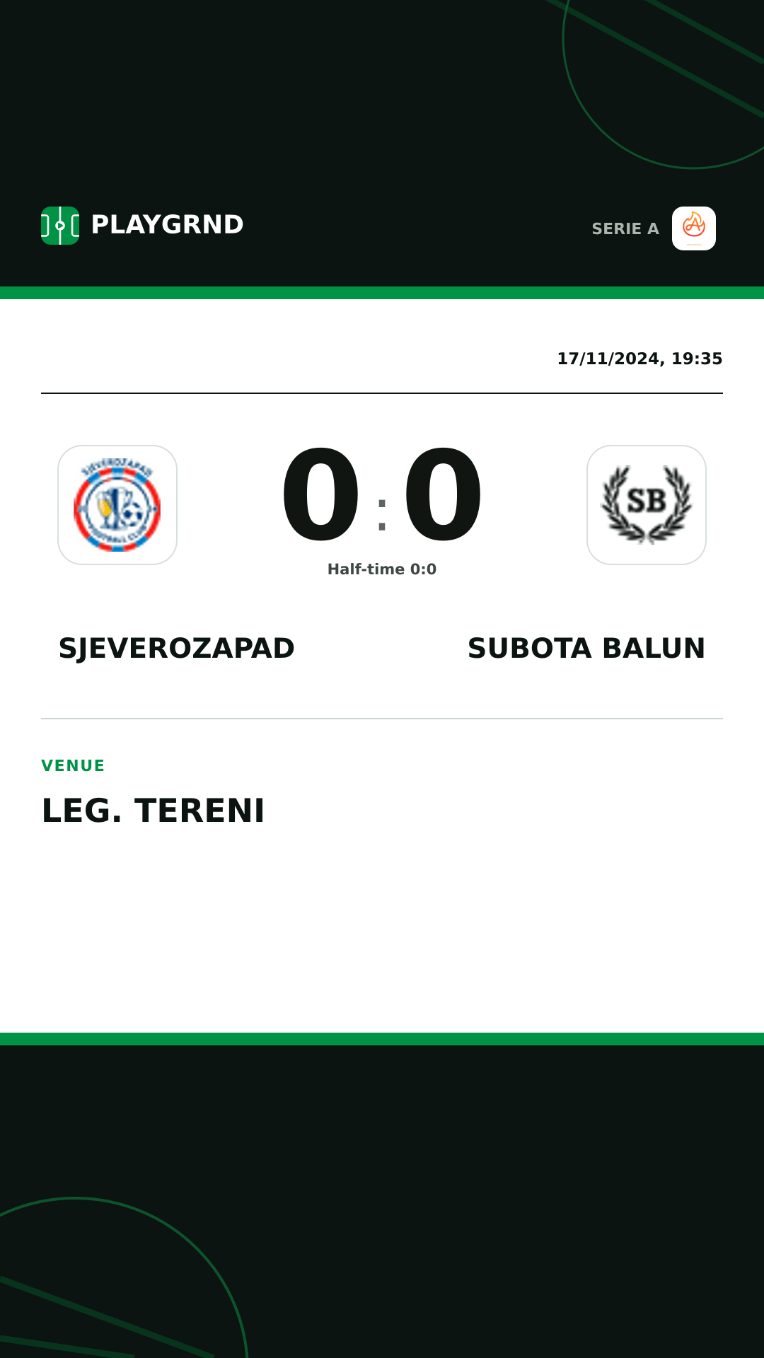 Instagram artwork: Sjeverozapad 0:0 Subota Balun