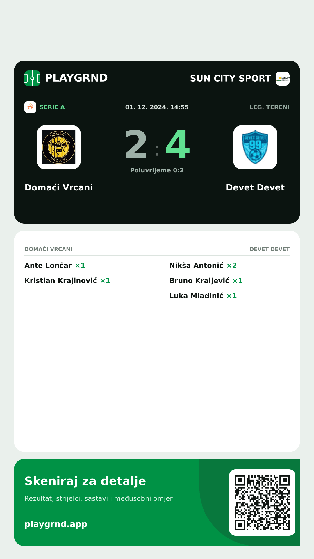 Story slika: Domaći Vrcani 2:4 Devet Devet