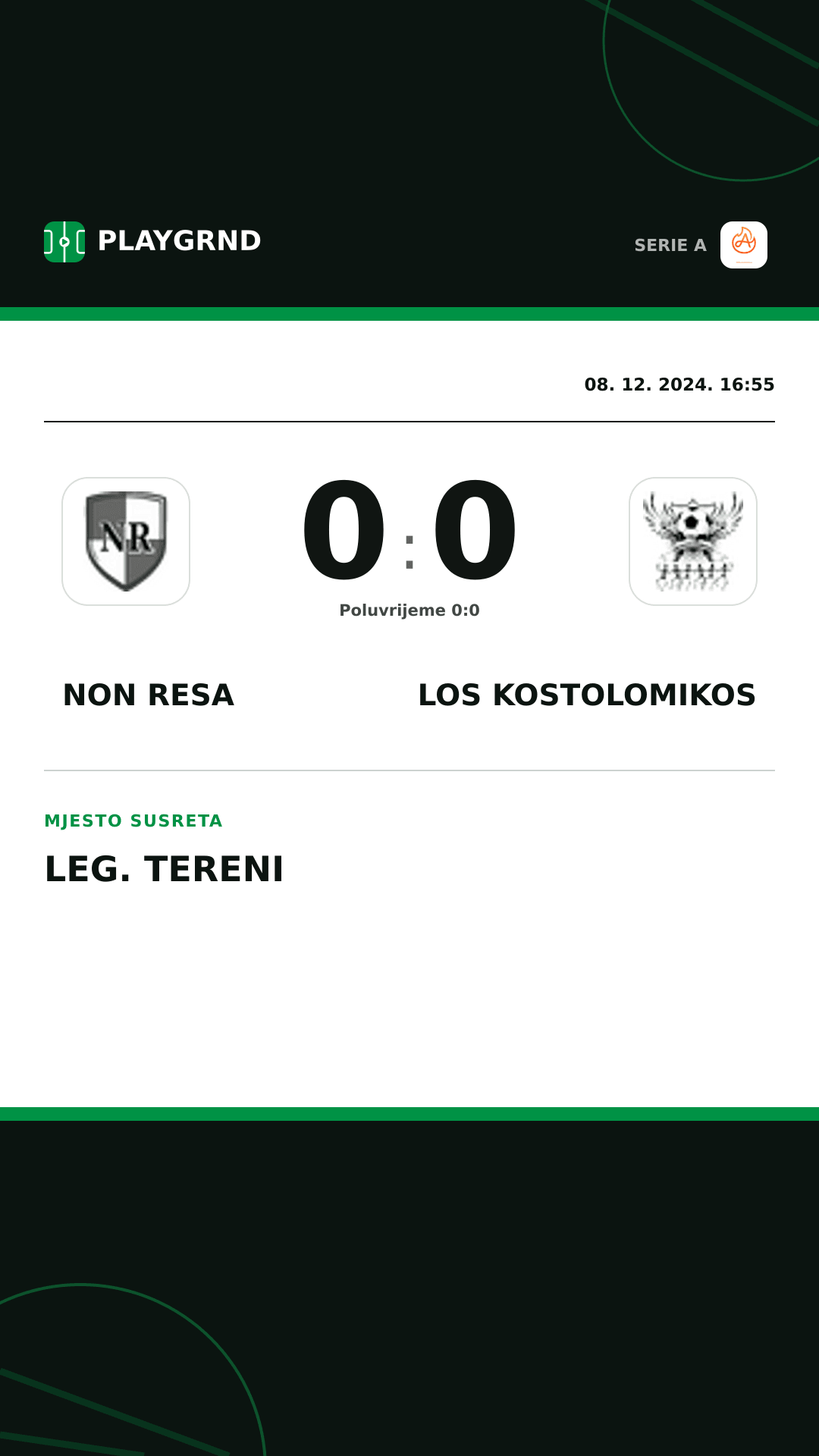 Instagram slika: Non Resa 0:0 Los Kostolomikos