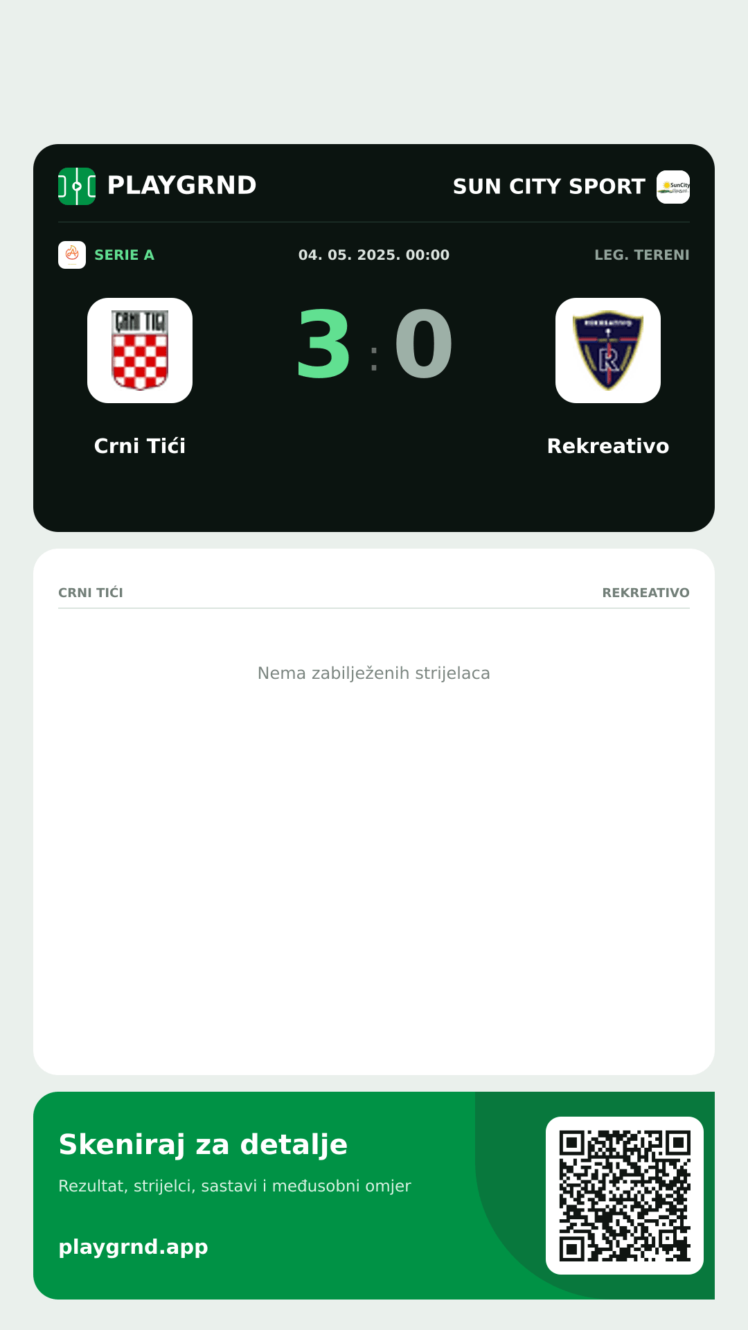 Story slika: Crni Tići 3:0 Rekreativo