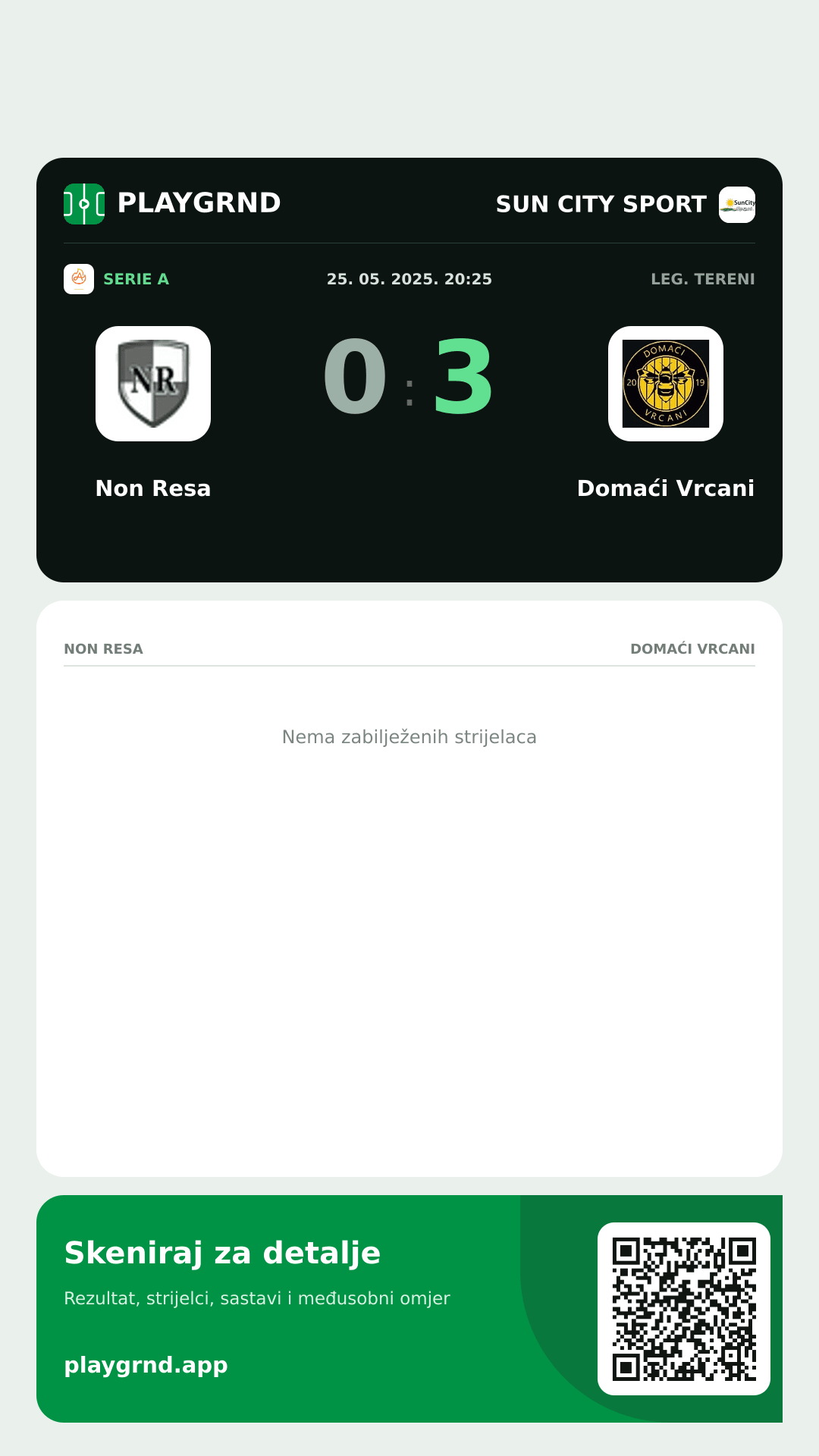 Story slika: Non Resa 0:3 Domaći Vrcani