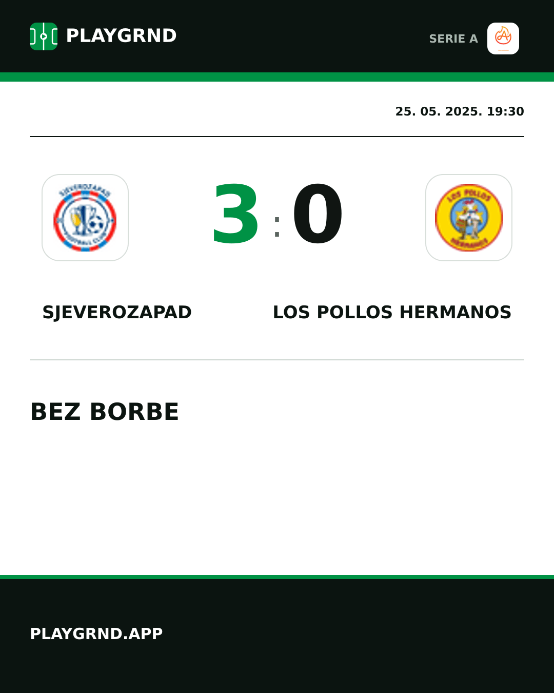 Instagram slika: Sjeverozapad 3:0 Los Pollos Hermanos