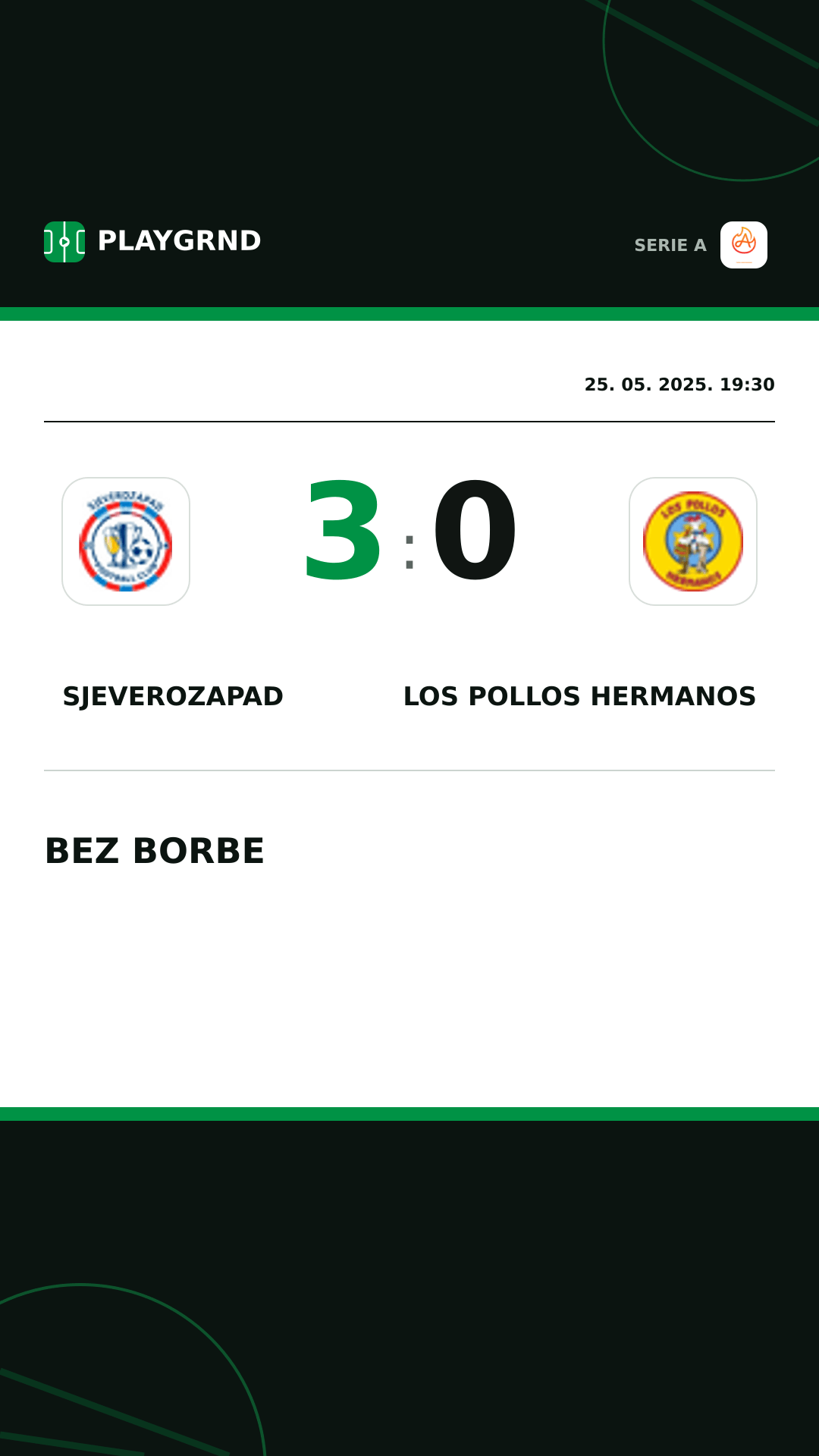 Instagram slika: Sjeverozapad 3:0 Los Pollos Hermanos