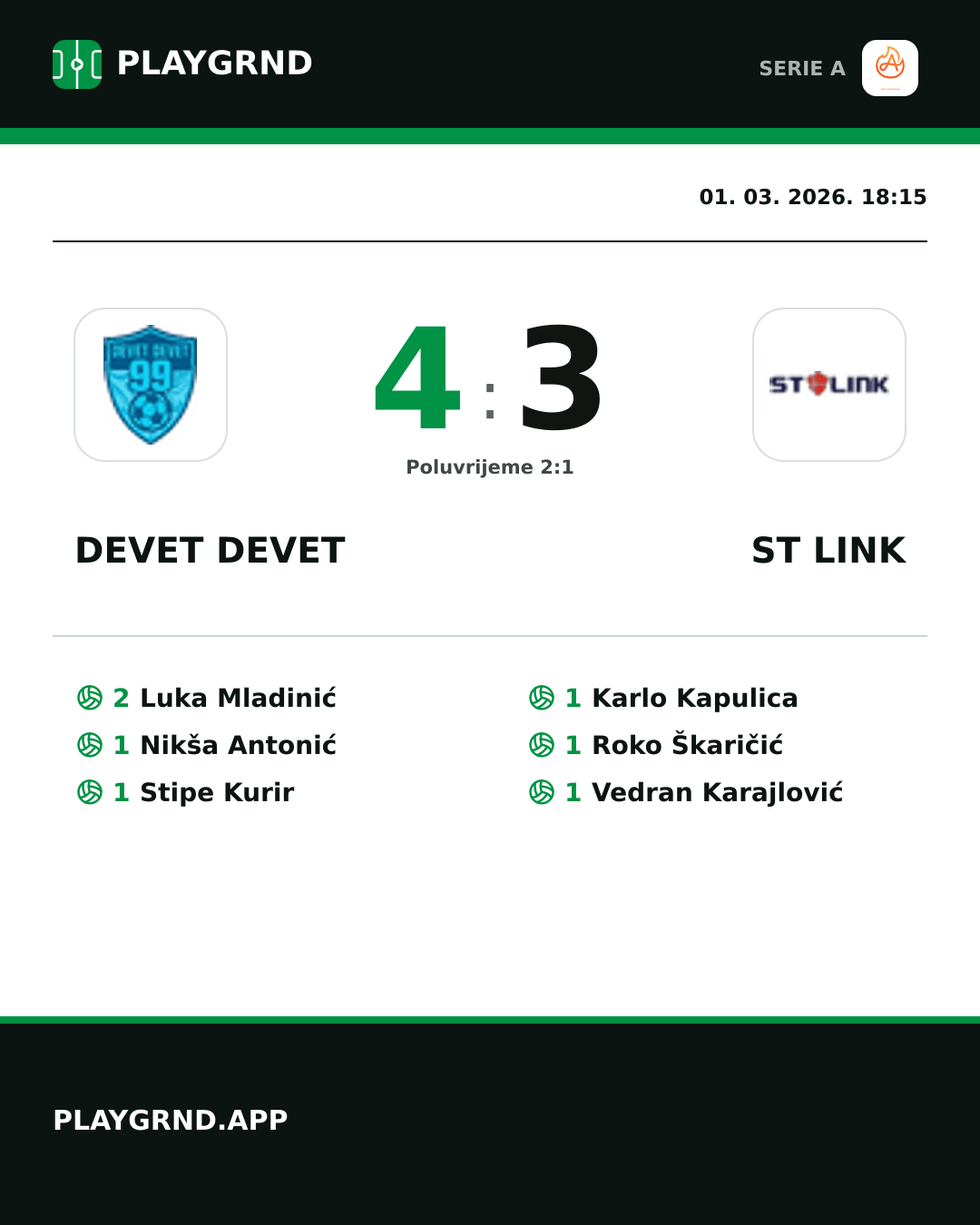 Instagram slika: Devet Devet 4:3 ST Link