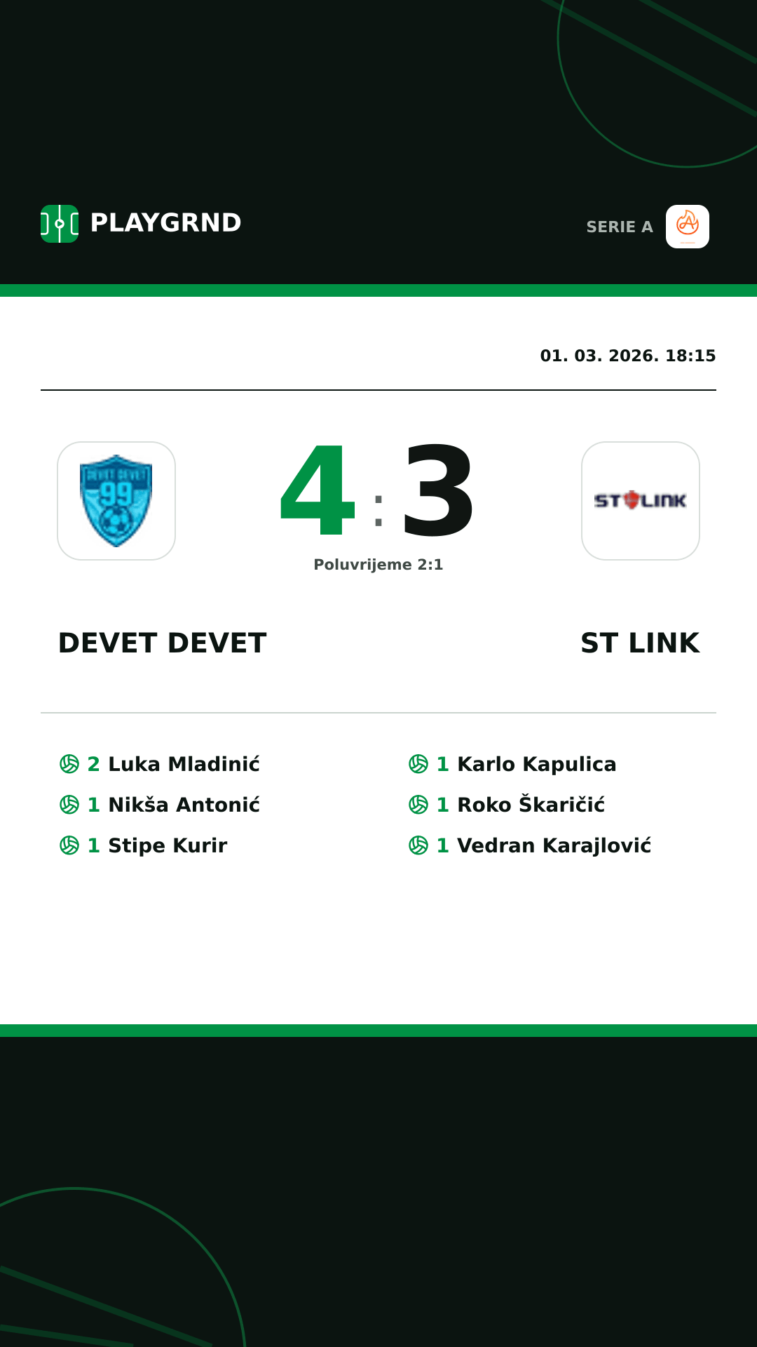 Instagram slika: Devet Devet 4:3 ST Link