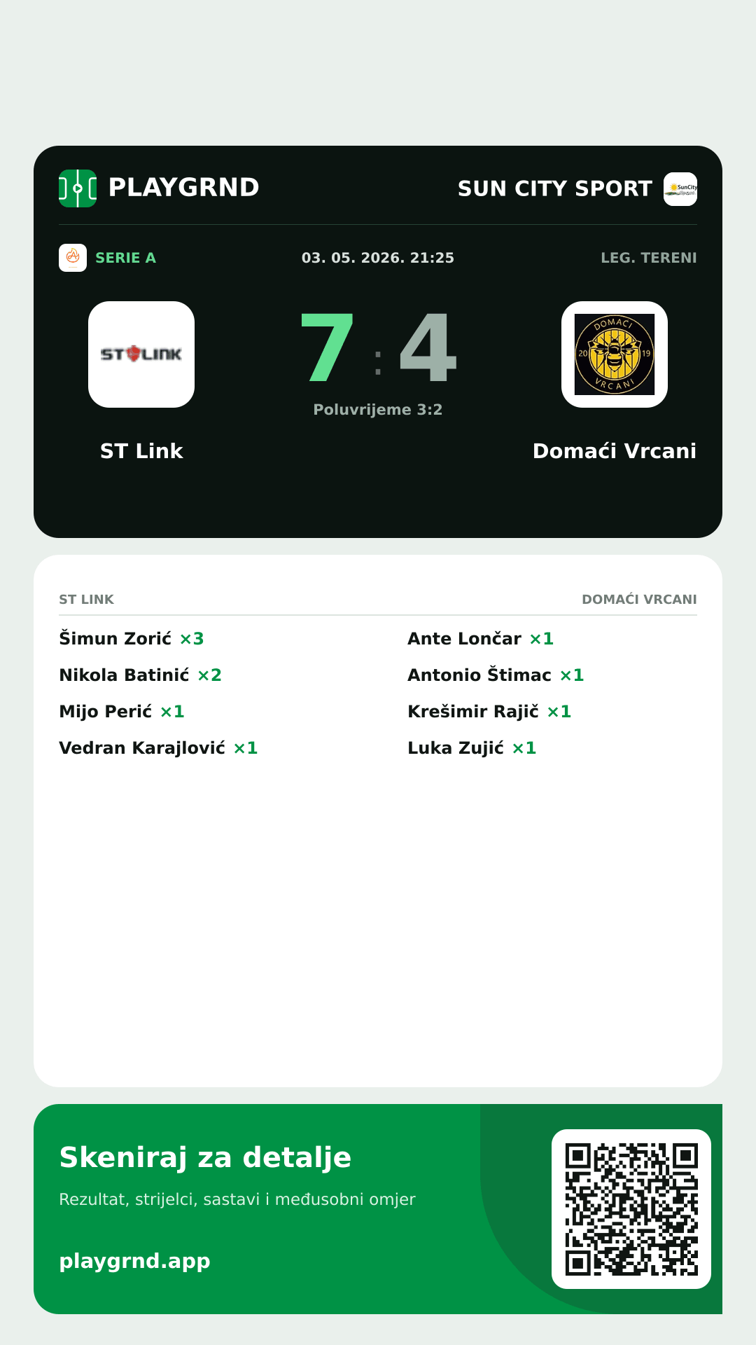 Story slika: ST Link 7:4 Domaći Vrcani