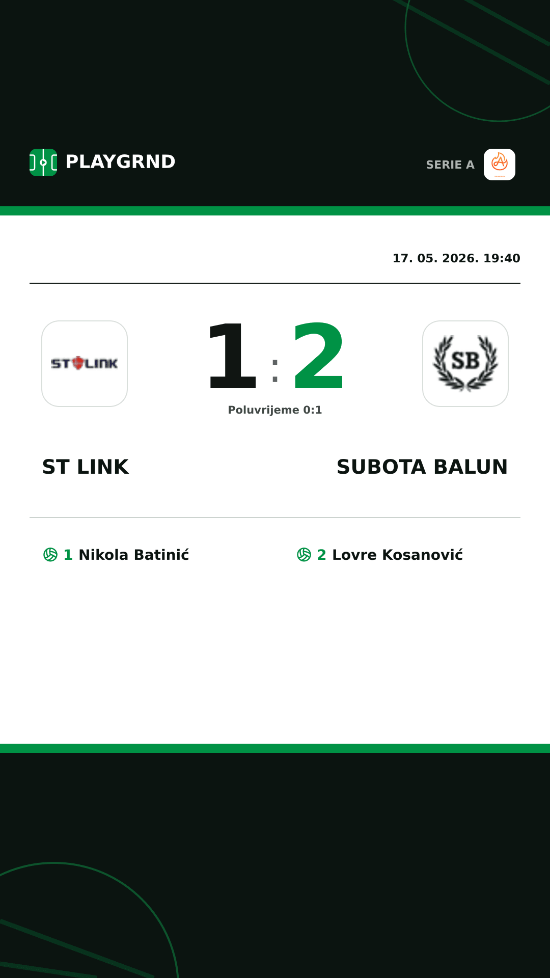 Instagram slika: ST Link 1:2 Subota Balun