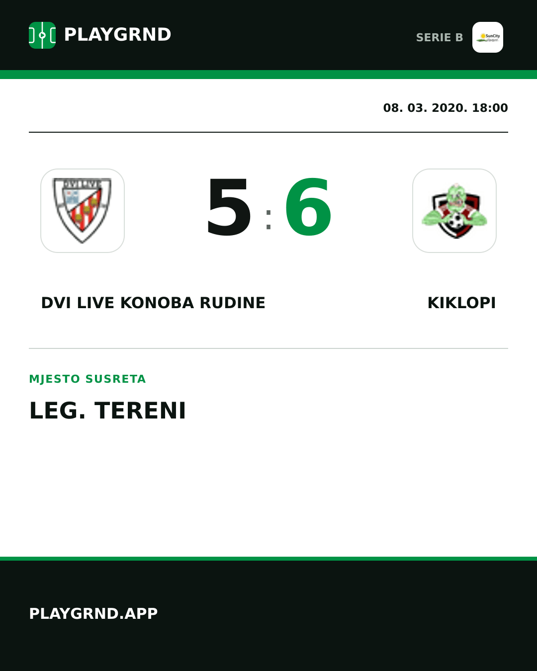 Instagram slika: Dvi Live Konoba Rudine 5:6 Kiklopi