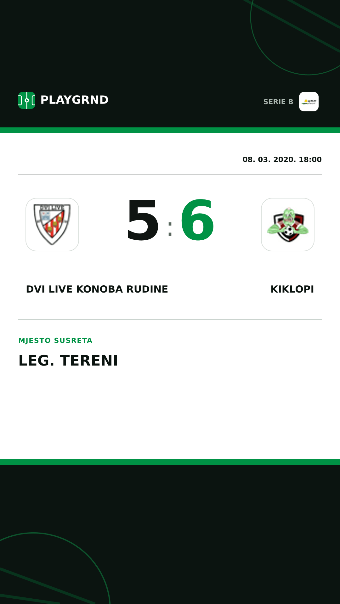 Instagram slika: Dvi Live Konoba Rudine 5:6 Kiklopi
