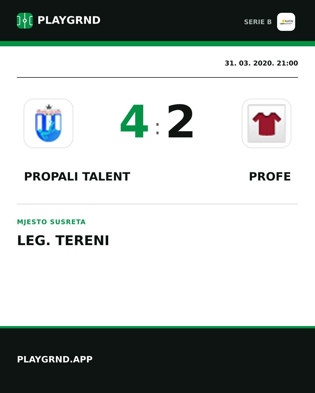 Instagram slika: Propali Talent 4:2 Profe