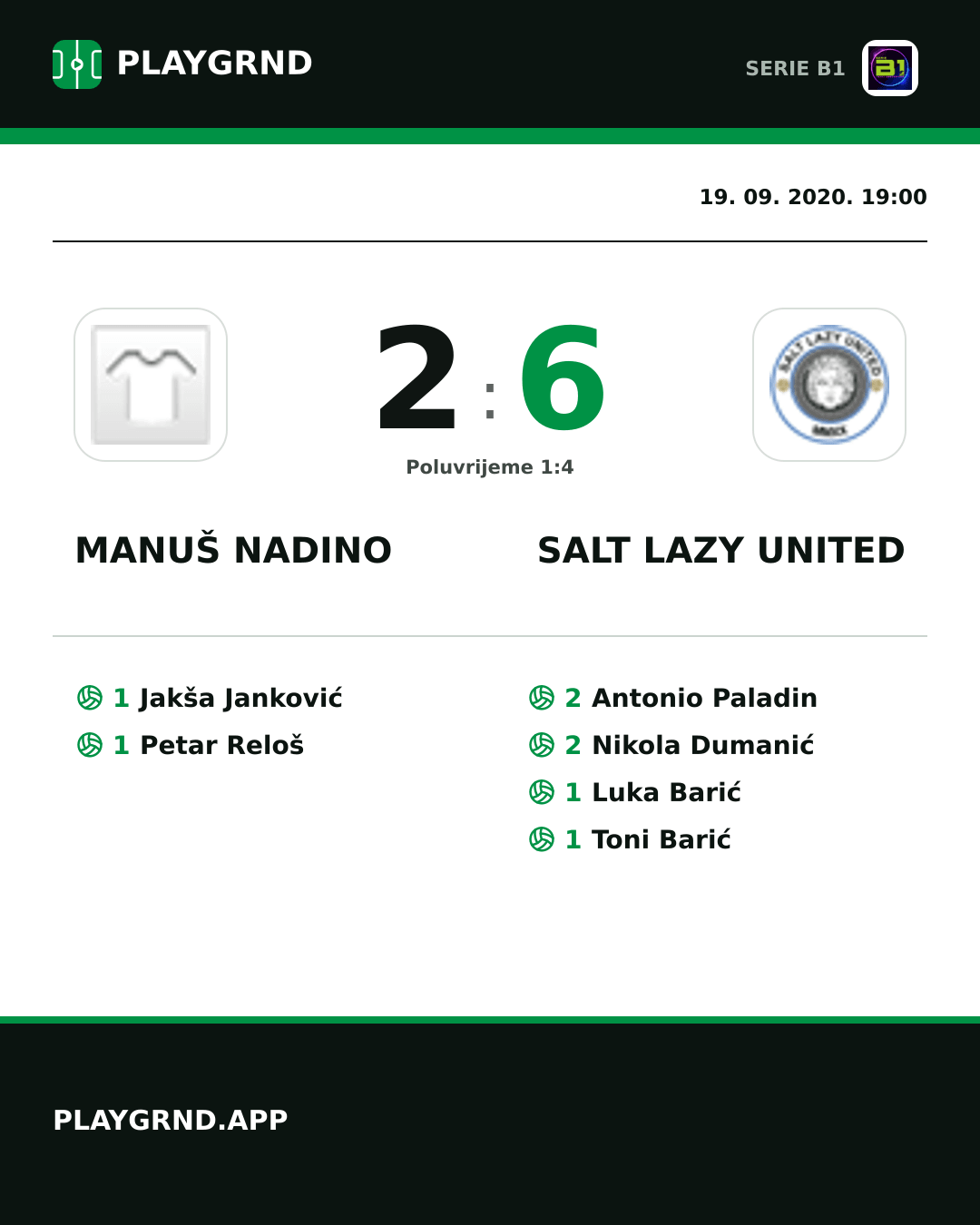 Instagram slika: Manuš Nadino 2:6 Salt Lazy United
