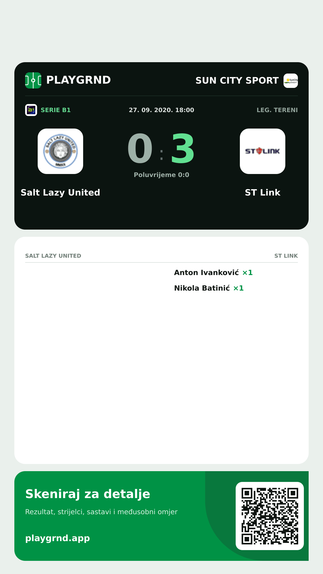Story slika: Salt Lazy United 0:3 ST Link