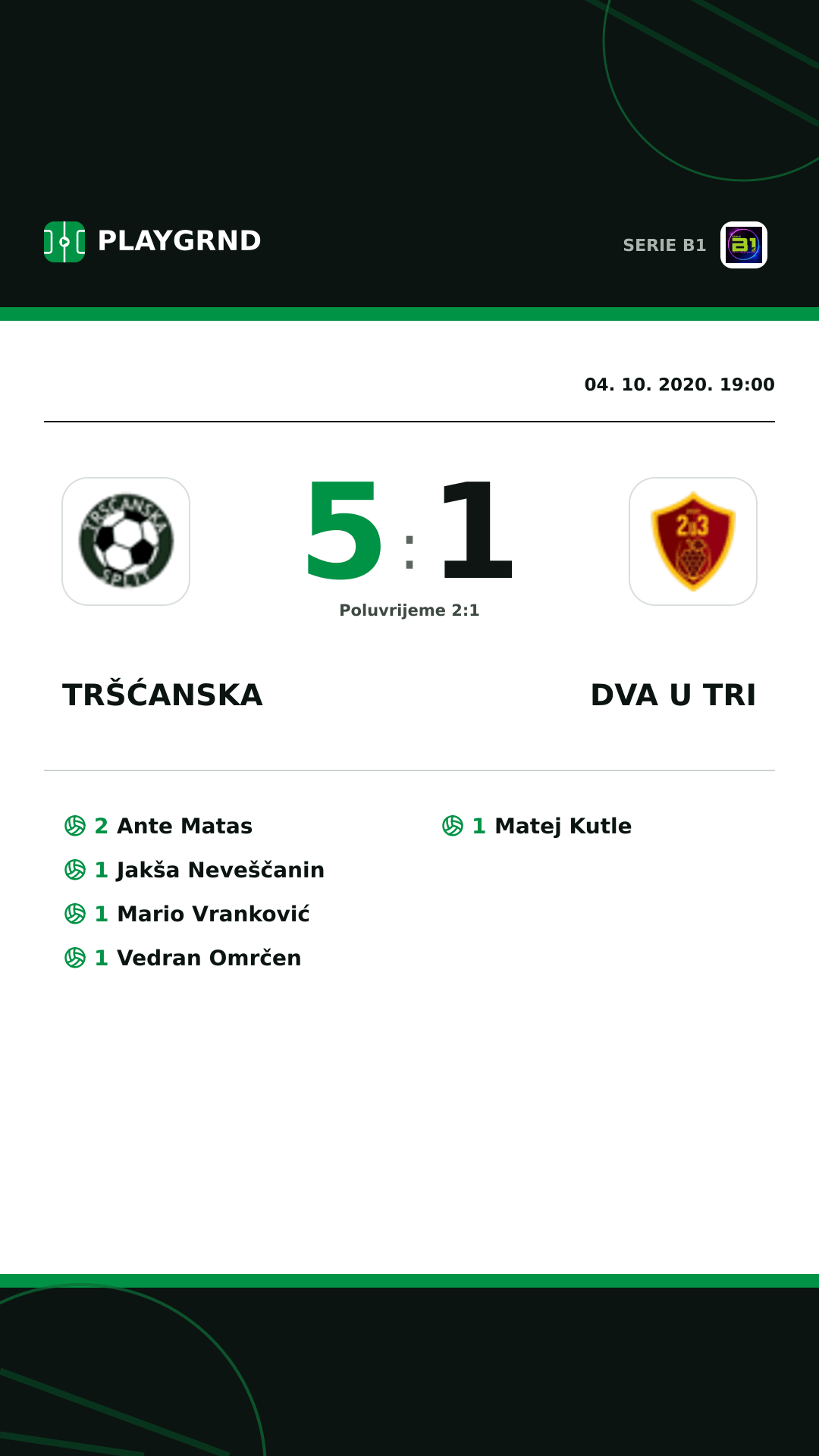 Instagram slika: Tršćanska 5:1 Dva U Tri