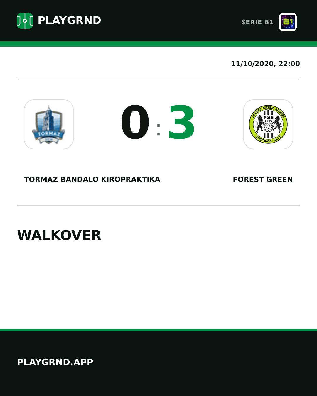 Instagram artwork: Tormaz Bandalo Kiropraktika 0:3 Forest Green