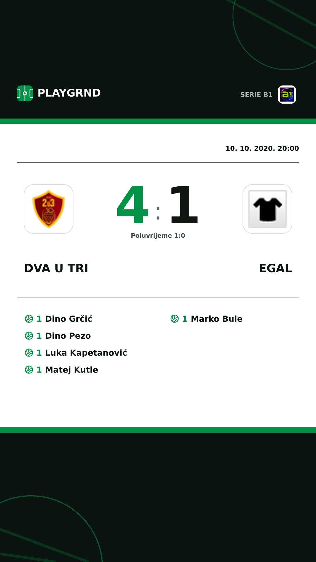 Instagram slika: Dva U Tri 4:1 Egal