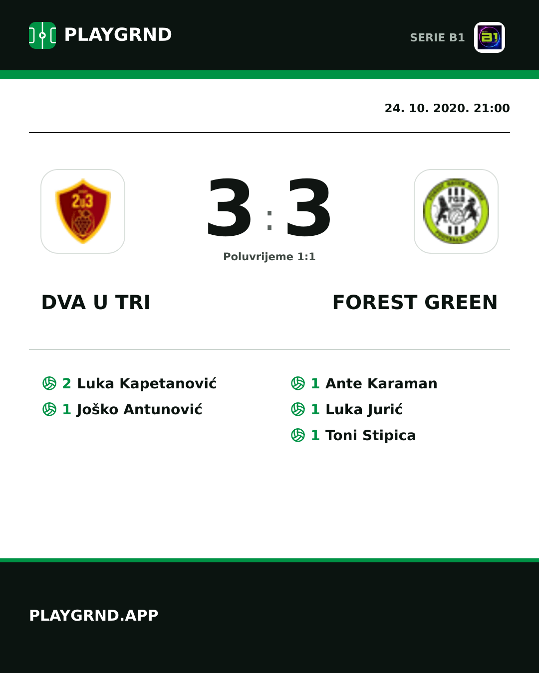 Instagram slika: Dva U Tri 3:3 Forest Green