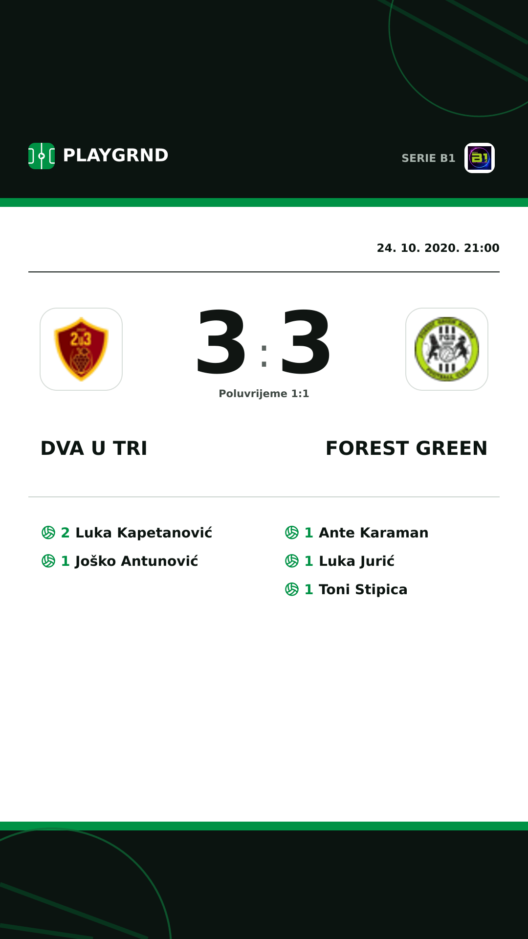 Instagram slika: Dva U Tri 3:3 Forest Green