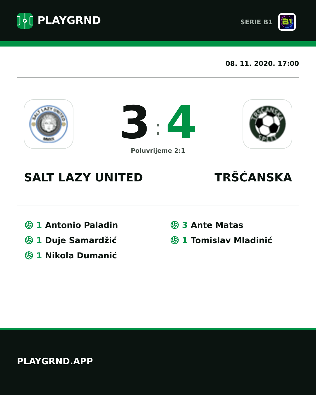 Instagram slika: Salt Lazy United 3:4 Tršćanska