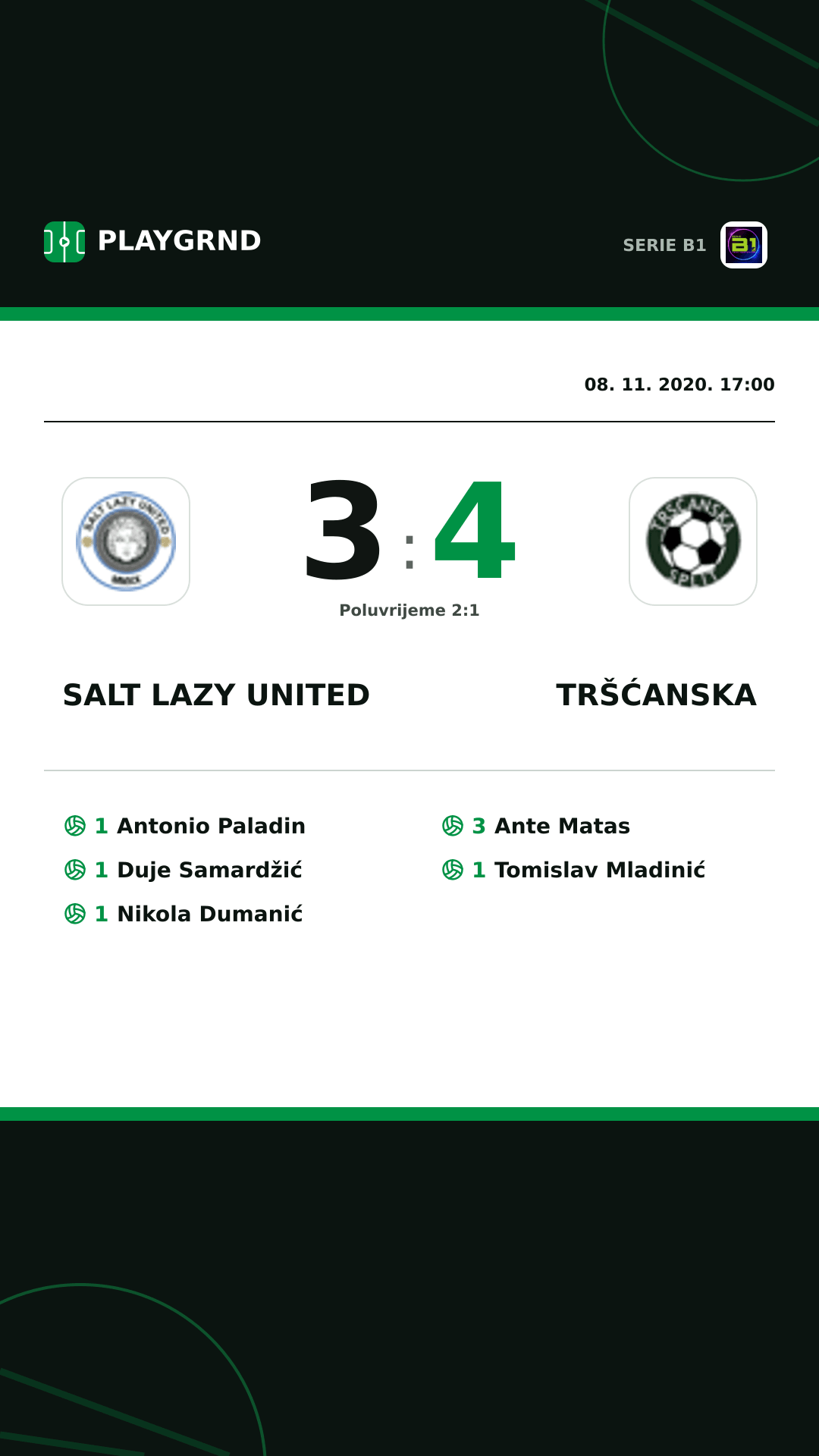Instagram slika: Salt Lazy United 3:4 Tršćanska