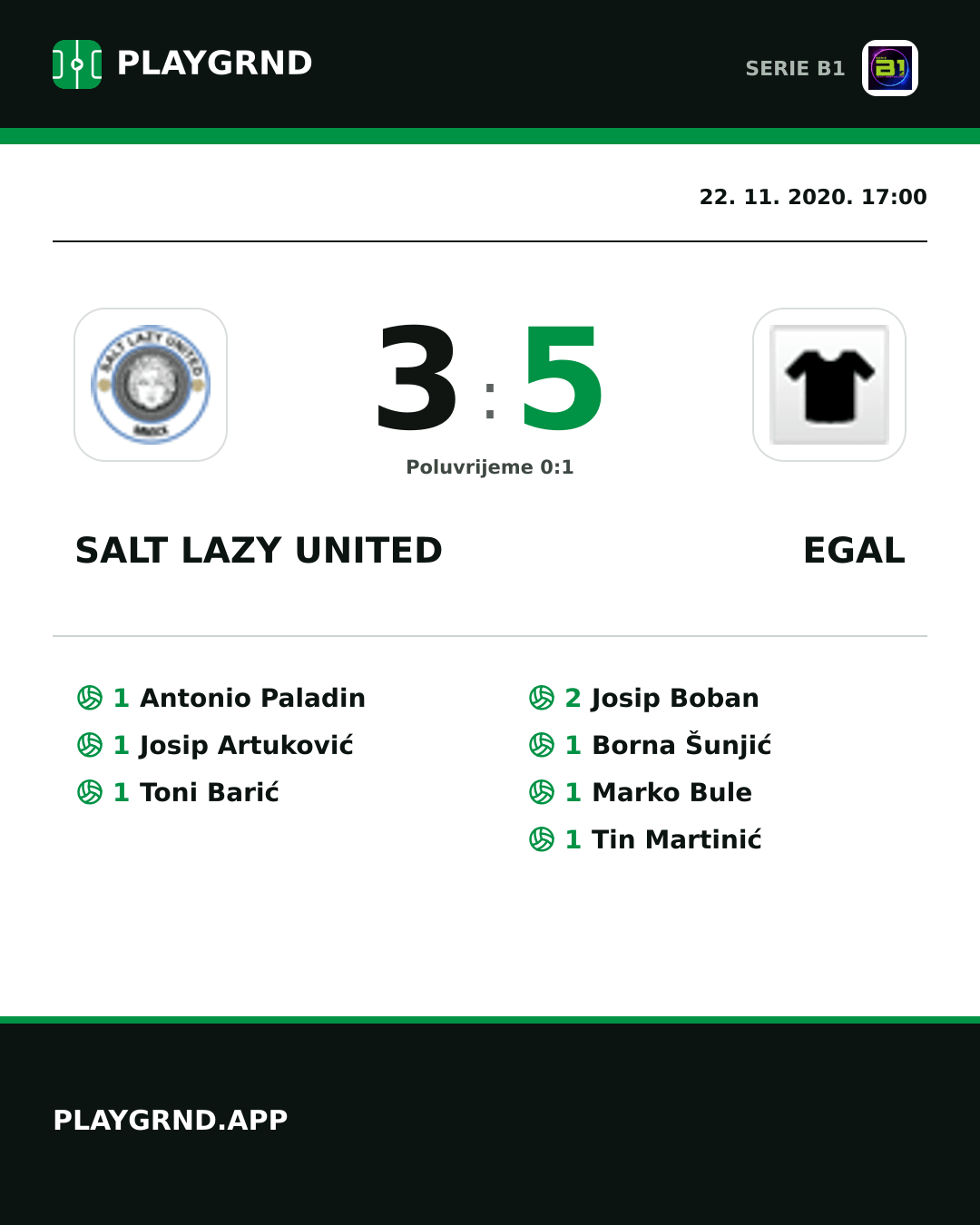 Instagram slika: Salt Lazy United 3:5 Egal